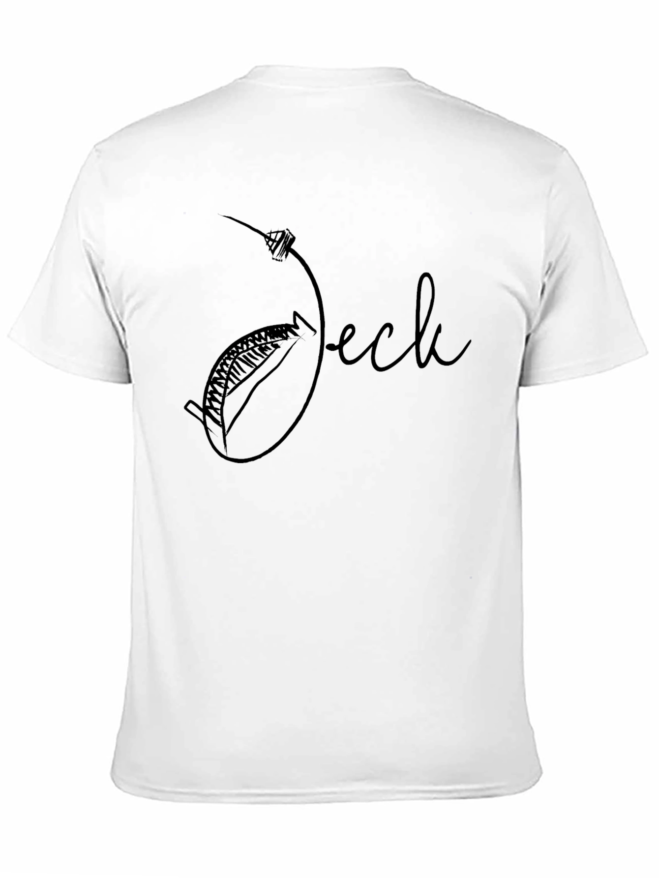 Whimsical Black Graphic Tee - Jock Design