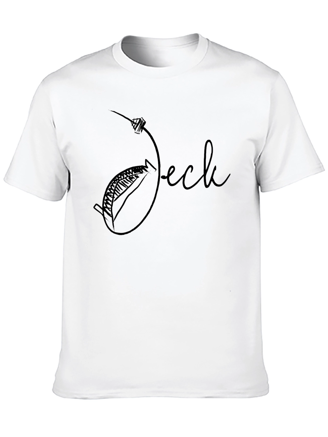 Whimsical Black Graphic Tee - Jock Design