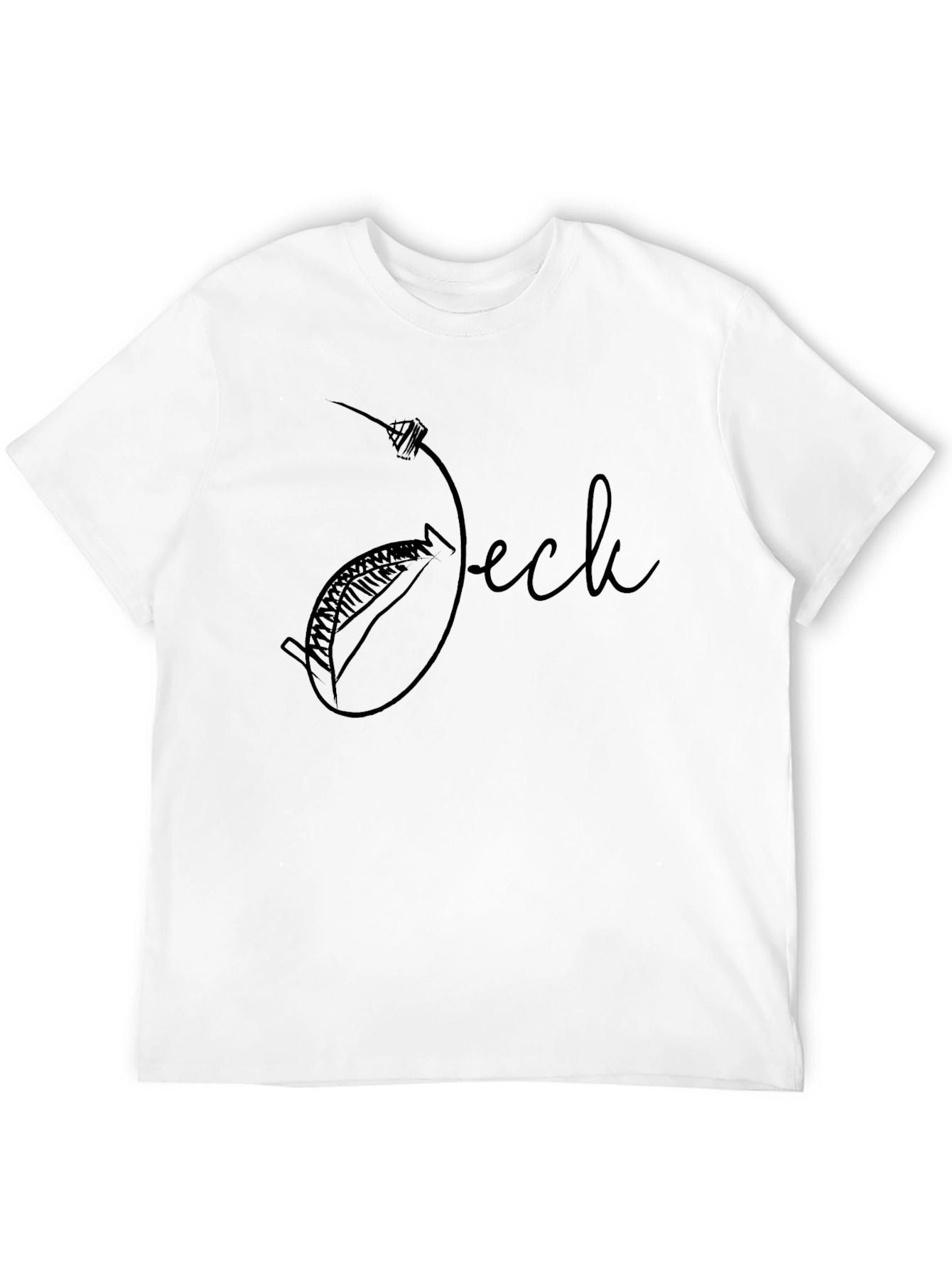 Whimsical Black Graphic Tee - Jock Design