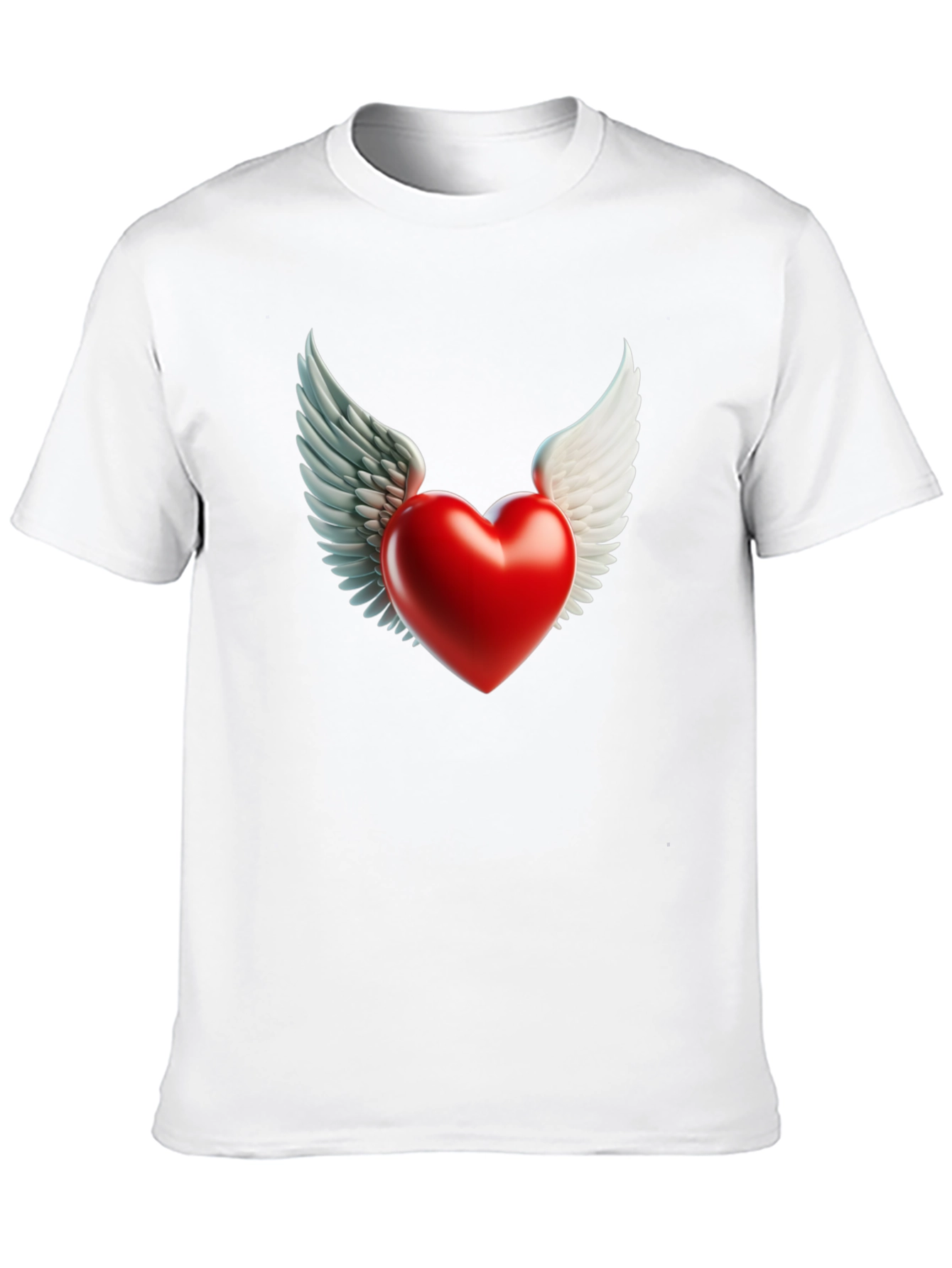 Winged Heart Graphic Tee - Black Cotton Blend