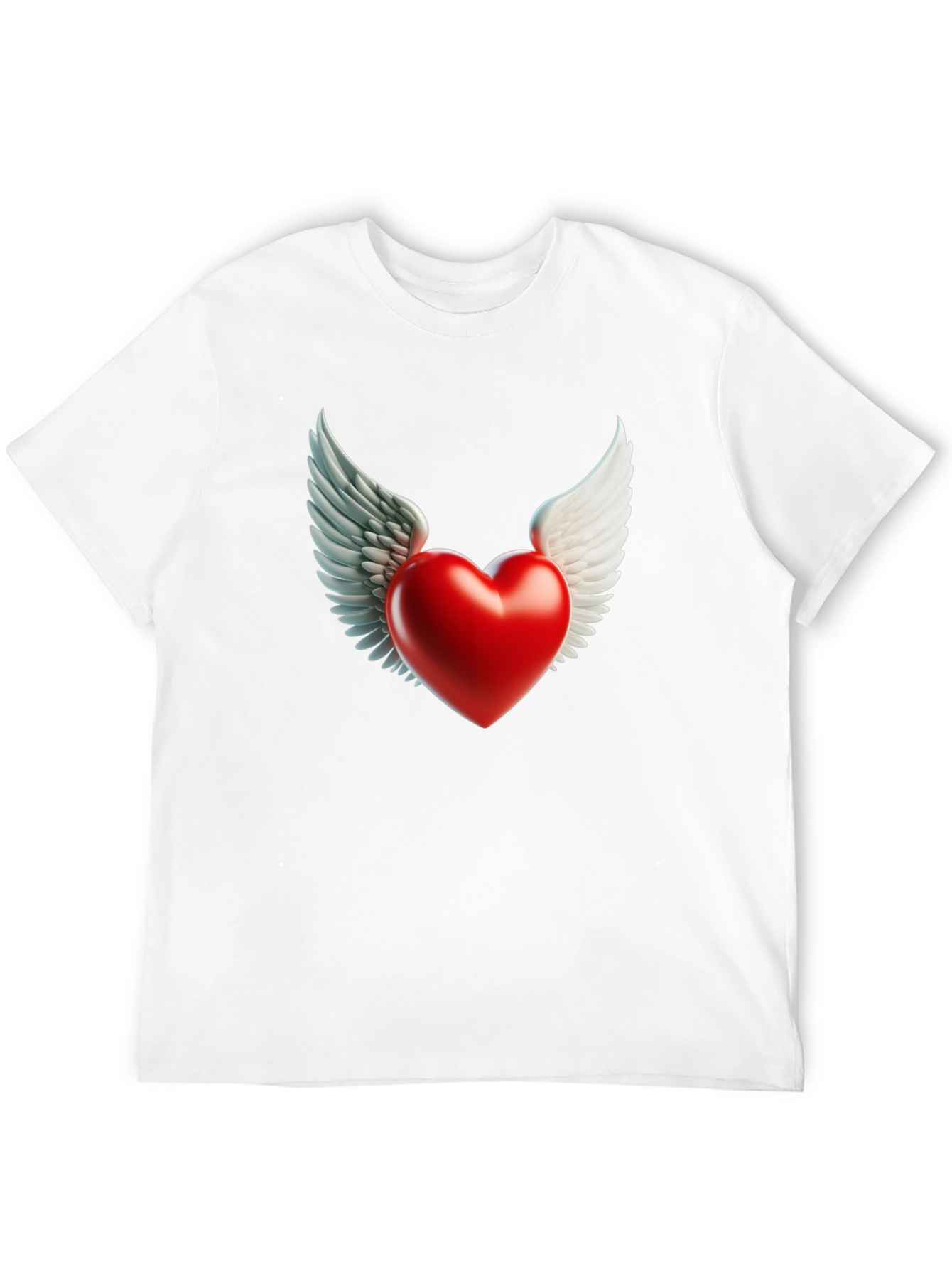 Winged Heart Graphic Tee - Black Cotton Blend