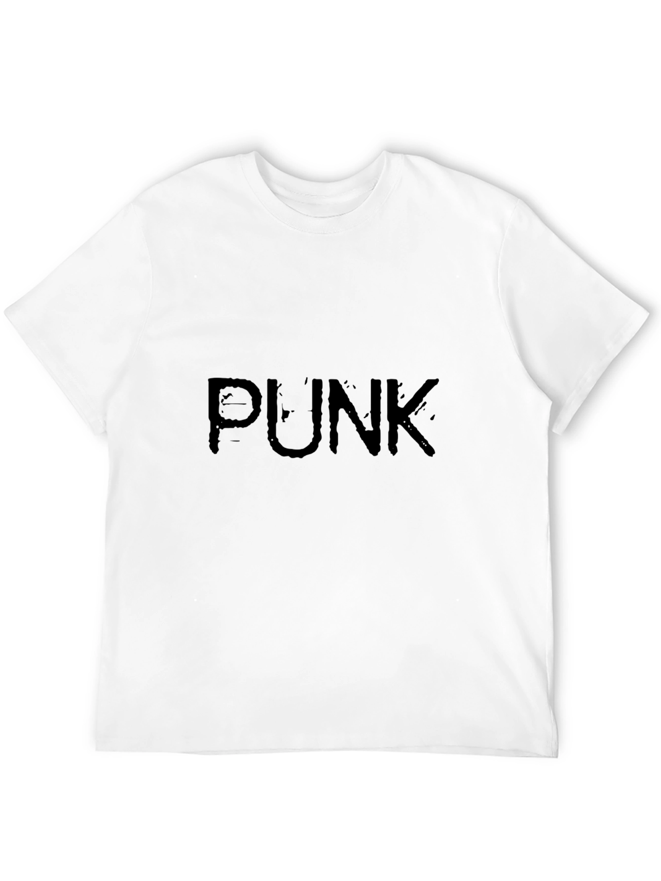 Distressed PUNK Graphic Black T-Shirt