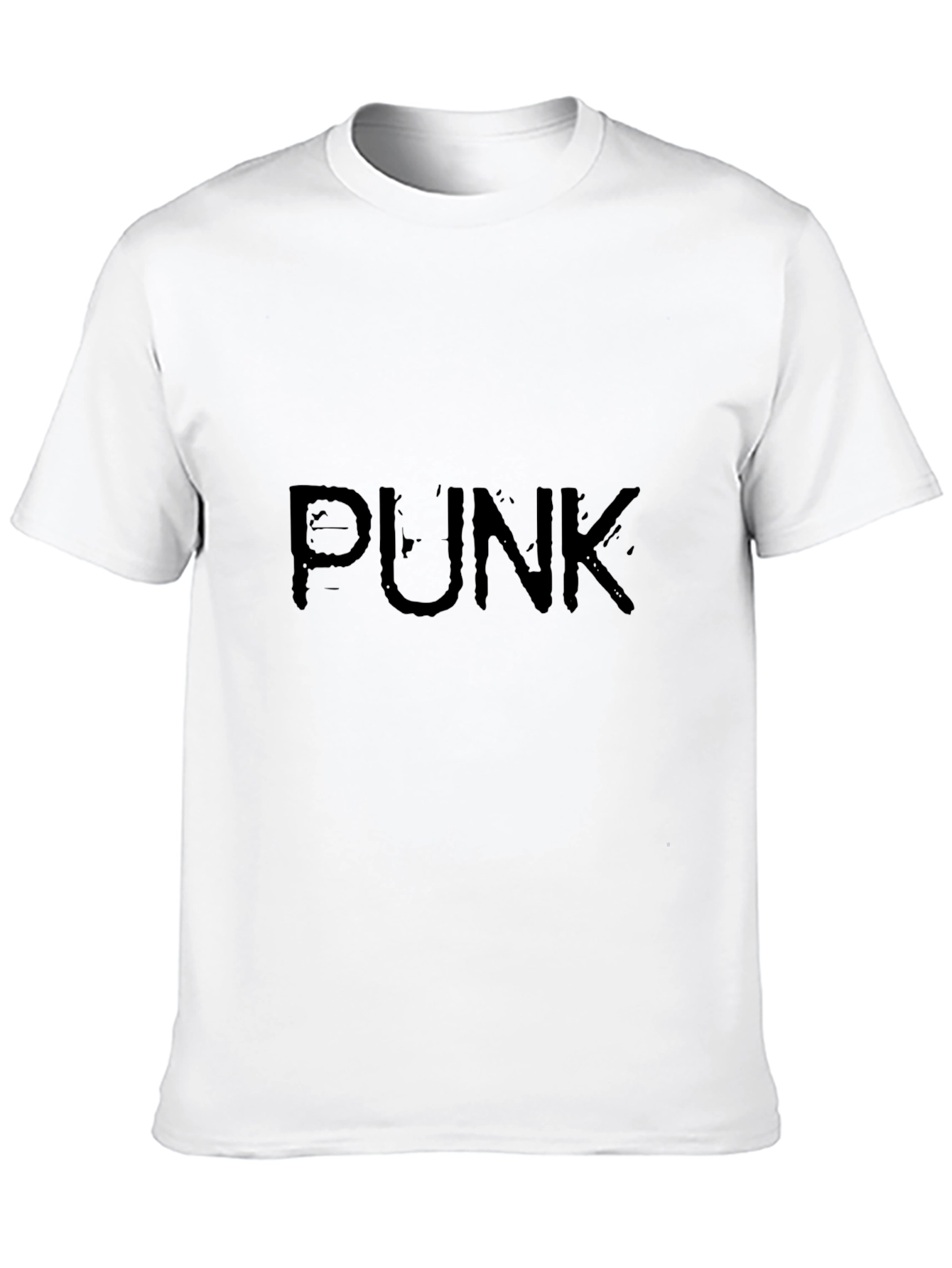Distressed PUNK Graphic Black T-Shirt