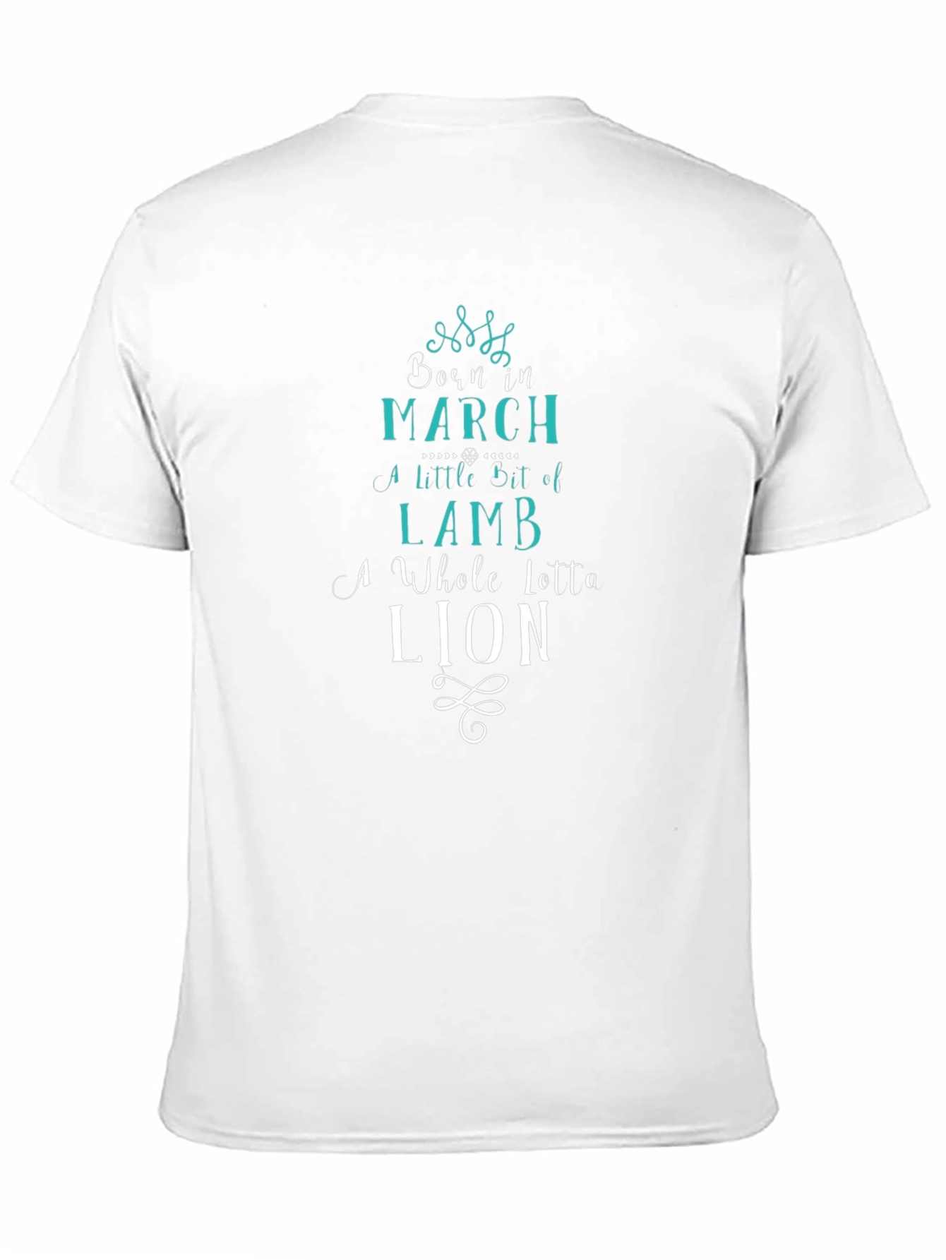 Born in March Zodiac T-Shirt - Lamb Lion