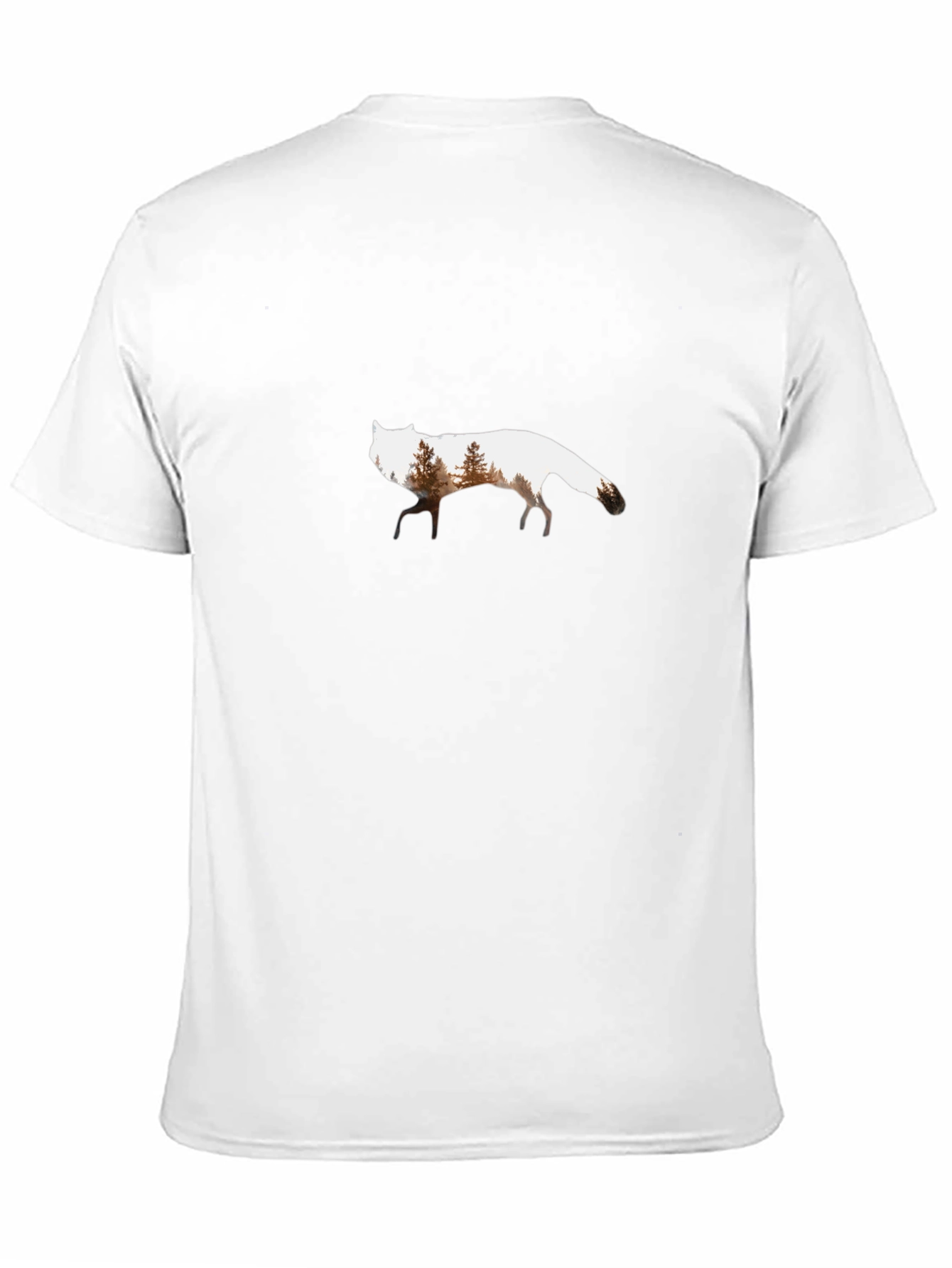 Nature Wolf Graphic Tee - Black Cotton Blend