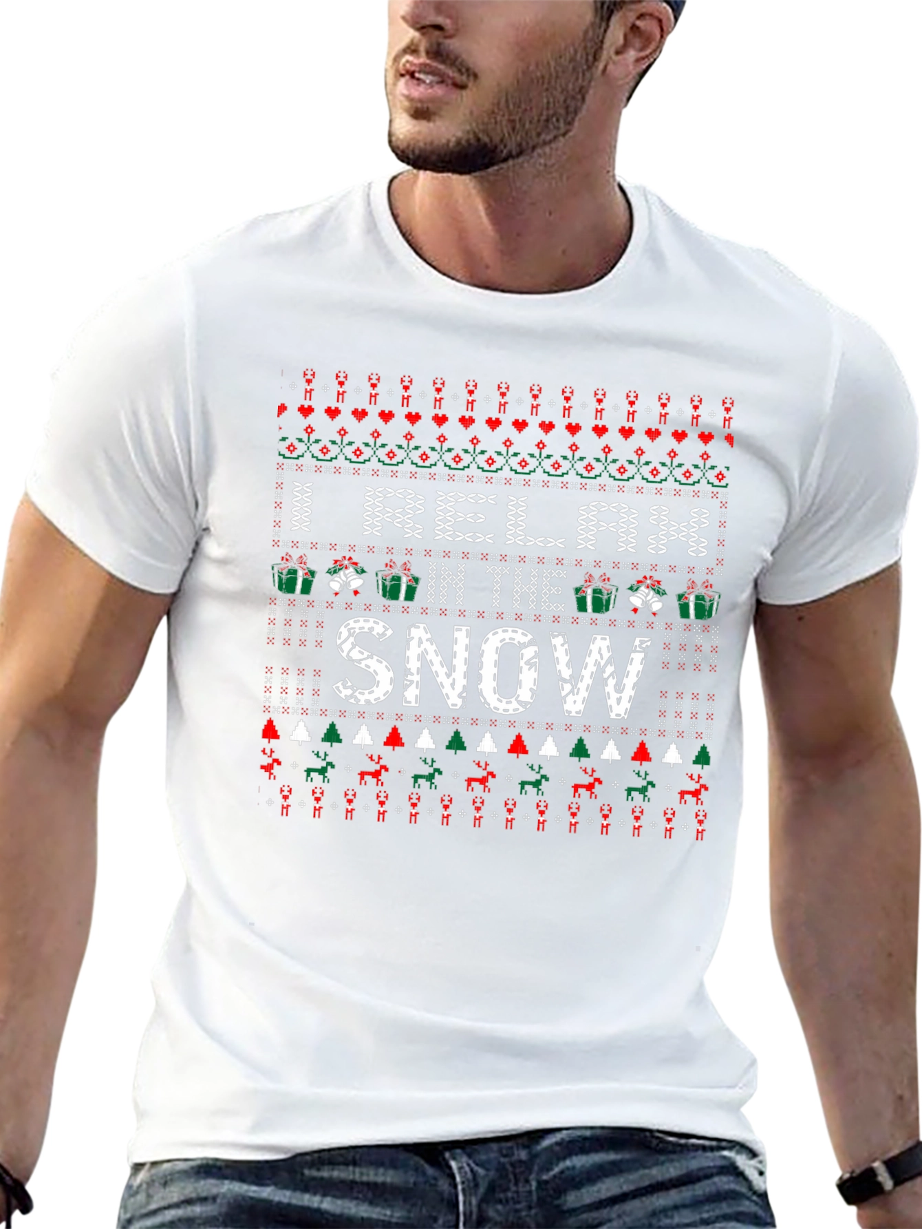Relax in the Snow Ugly Christmas T-Shirt