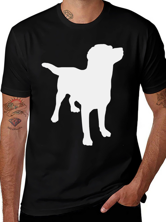 Dog Silhouette T-Shirt - Classic Black Tee