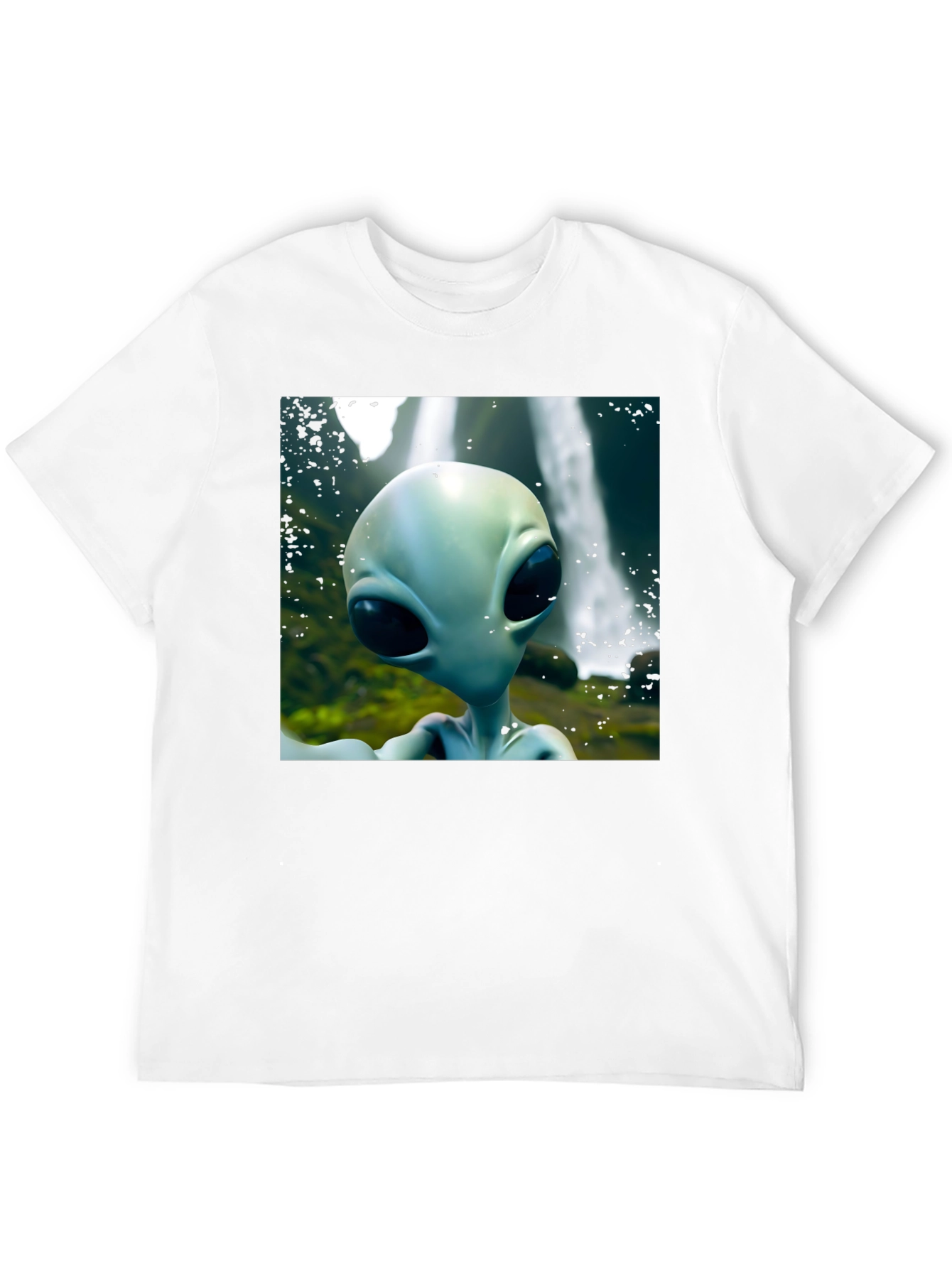 Alien Head Graphic Black T-Shirt