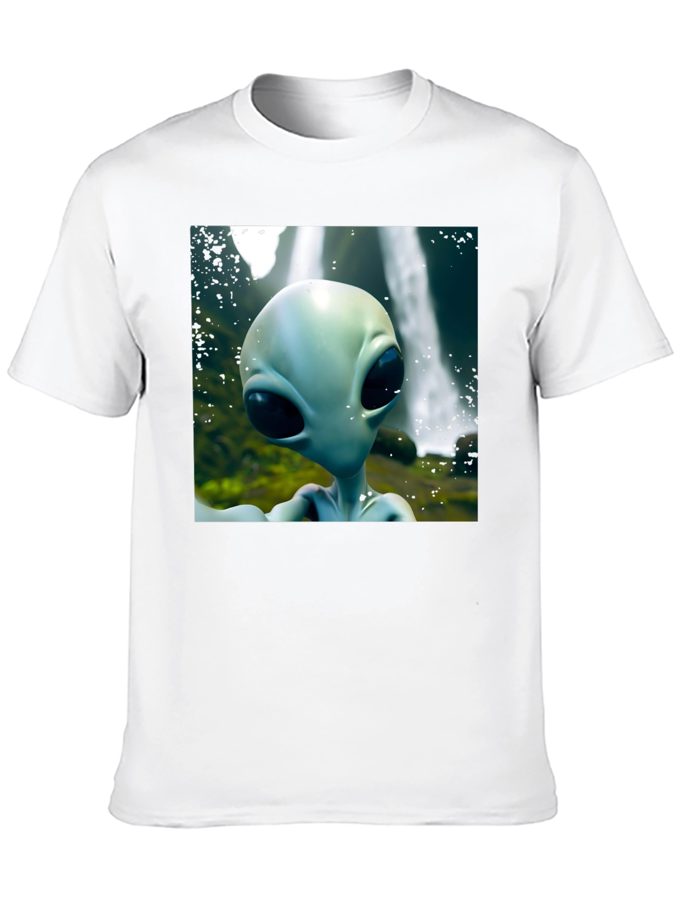 Alien Head Graphic Black T-Shirt