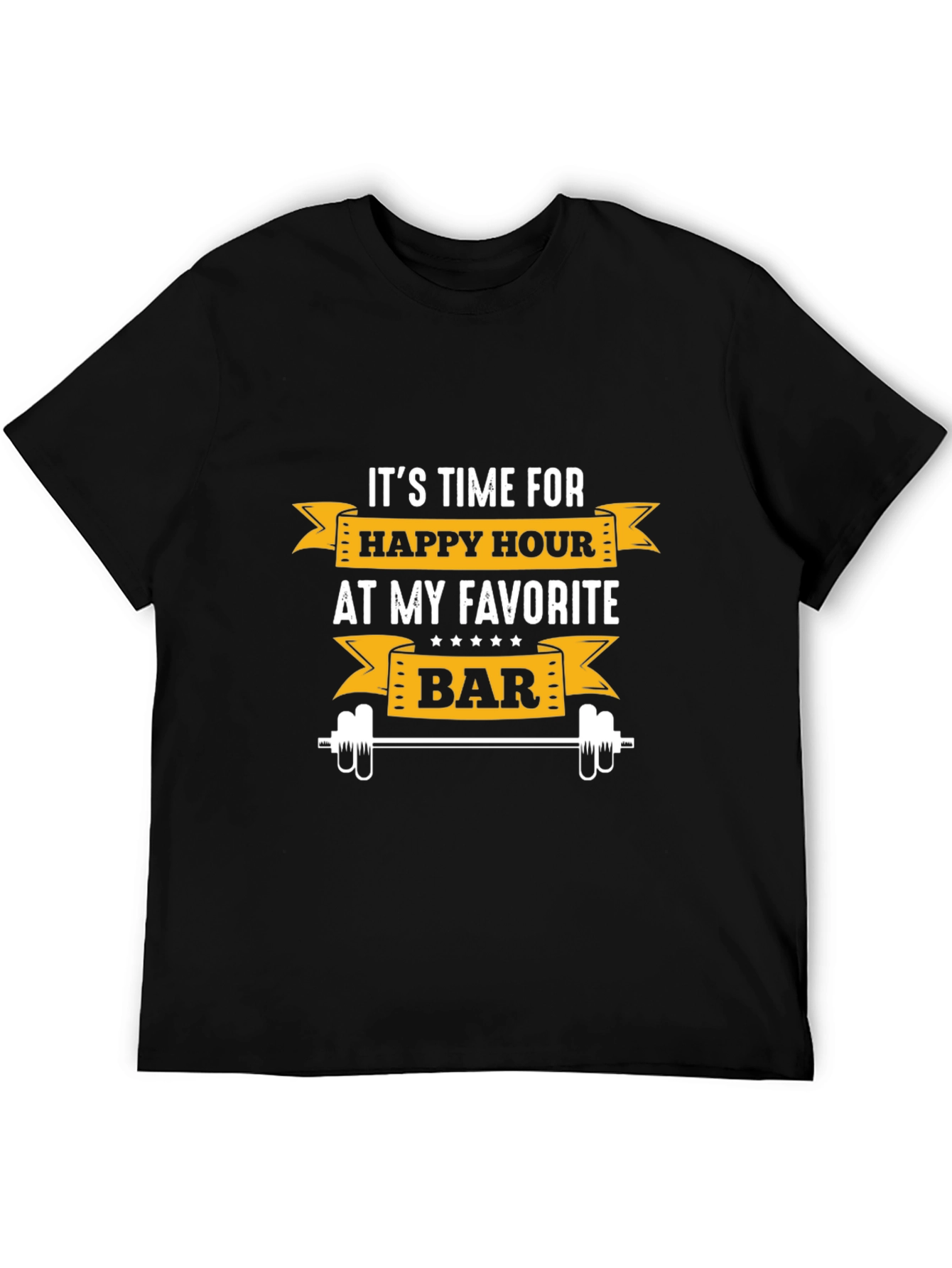 Happy Hour Gym Bar T-Shirt - Mens Fitness Tee