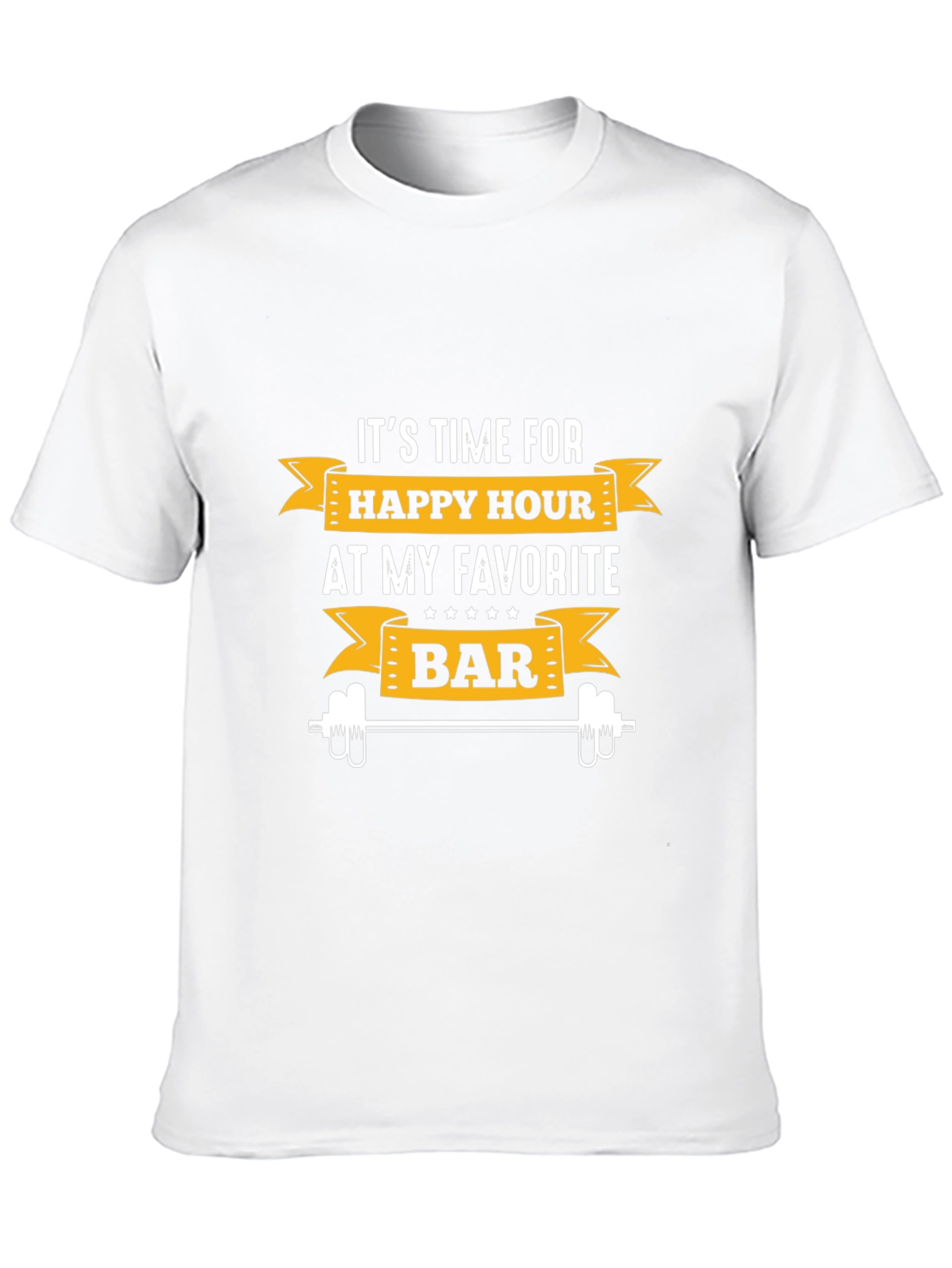 Happy Hour Gym Bar T-Shirt - Mens Fitness Tee