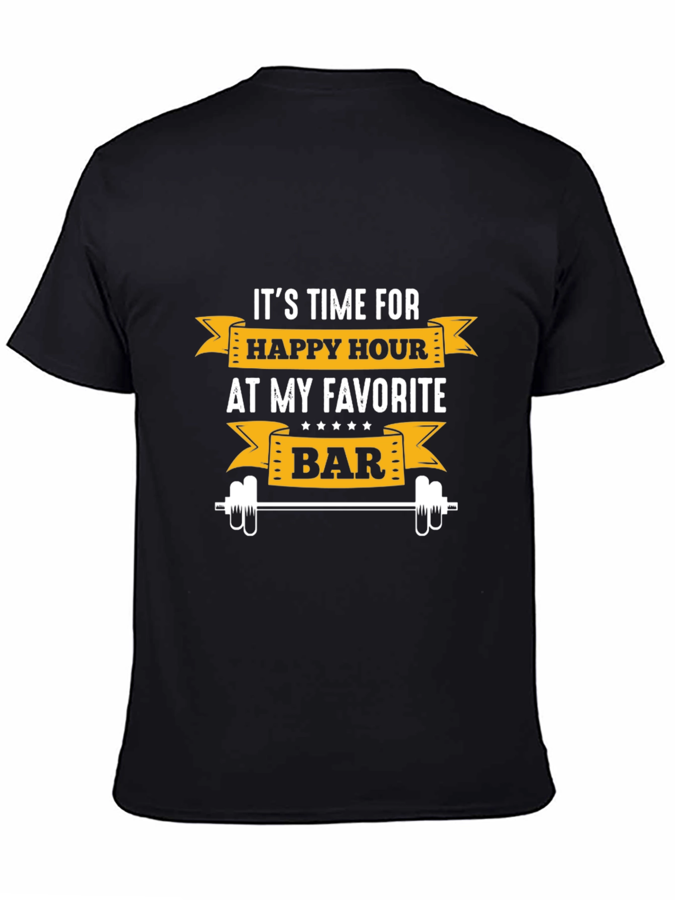 Happy Hour Gym Bar T-Shirt - Mens Fitness Tee