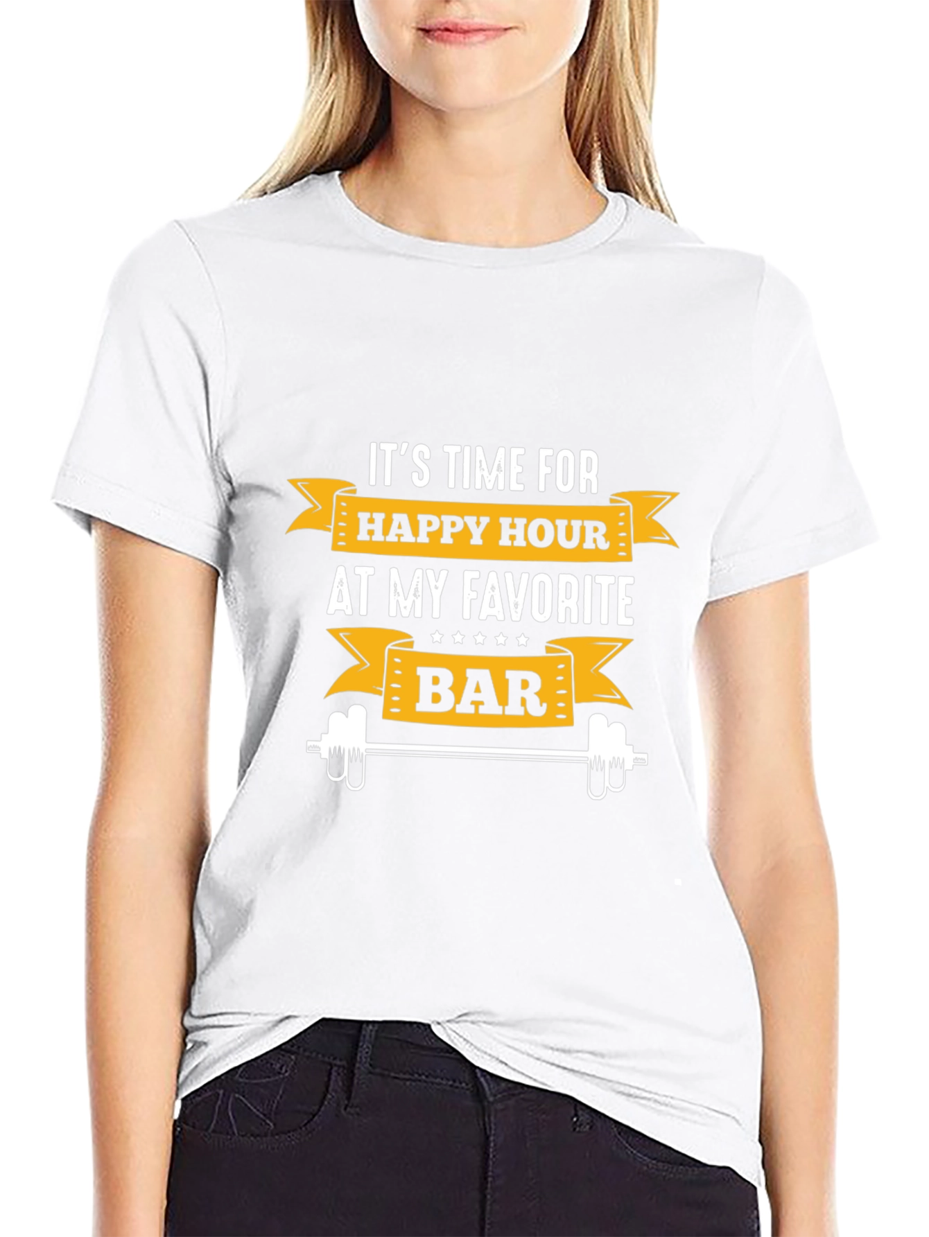 Happy Hour Gym Bar T-Shirt - Mens Fitness Tee
