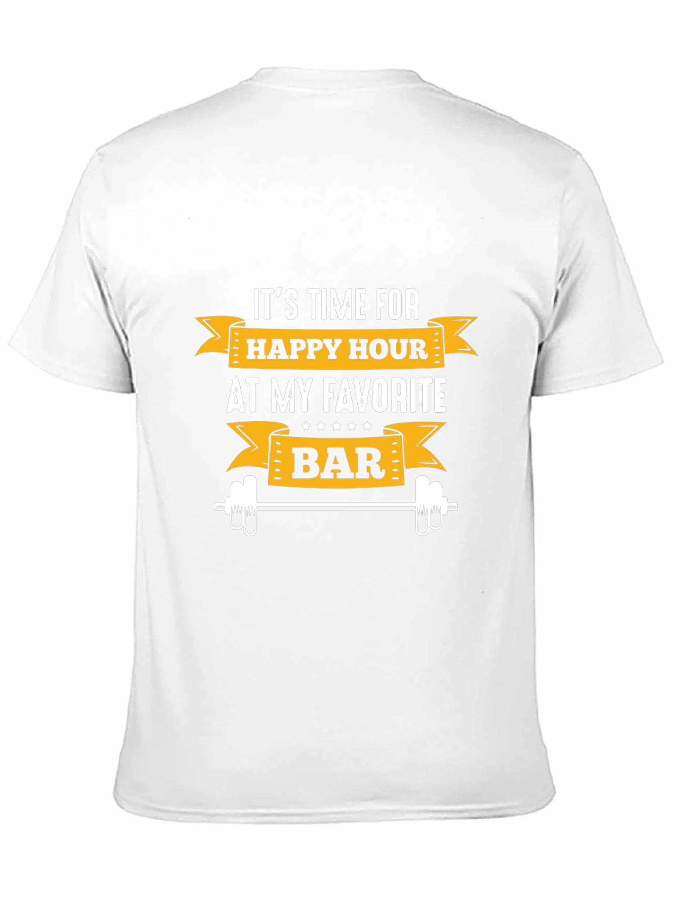 Happy Hour Gym Bar T-Shirt - Mens Fitness Tee