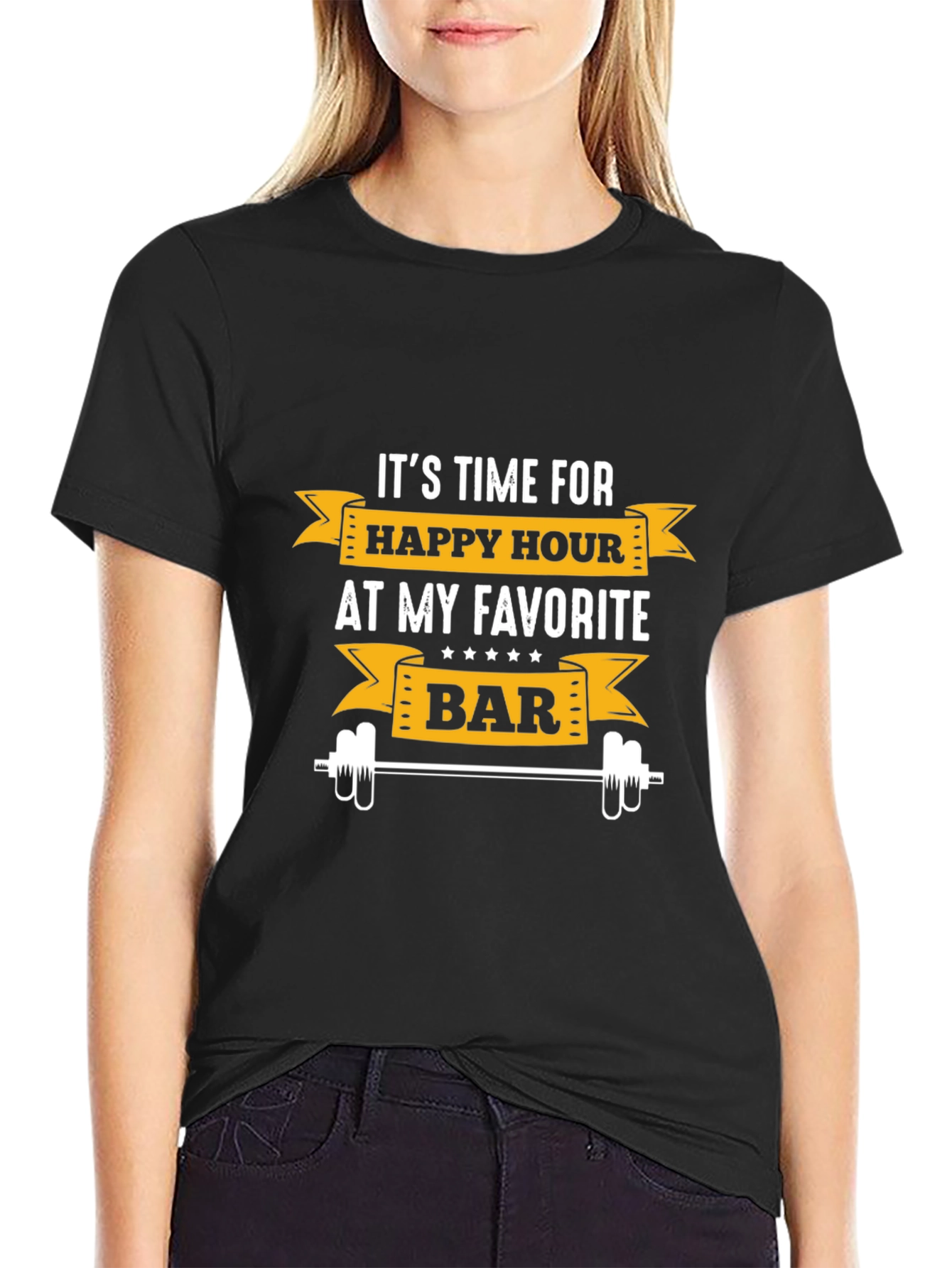Happy Hour Gym Bar T-Shirt - Mens Fitness Tee