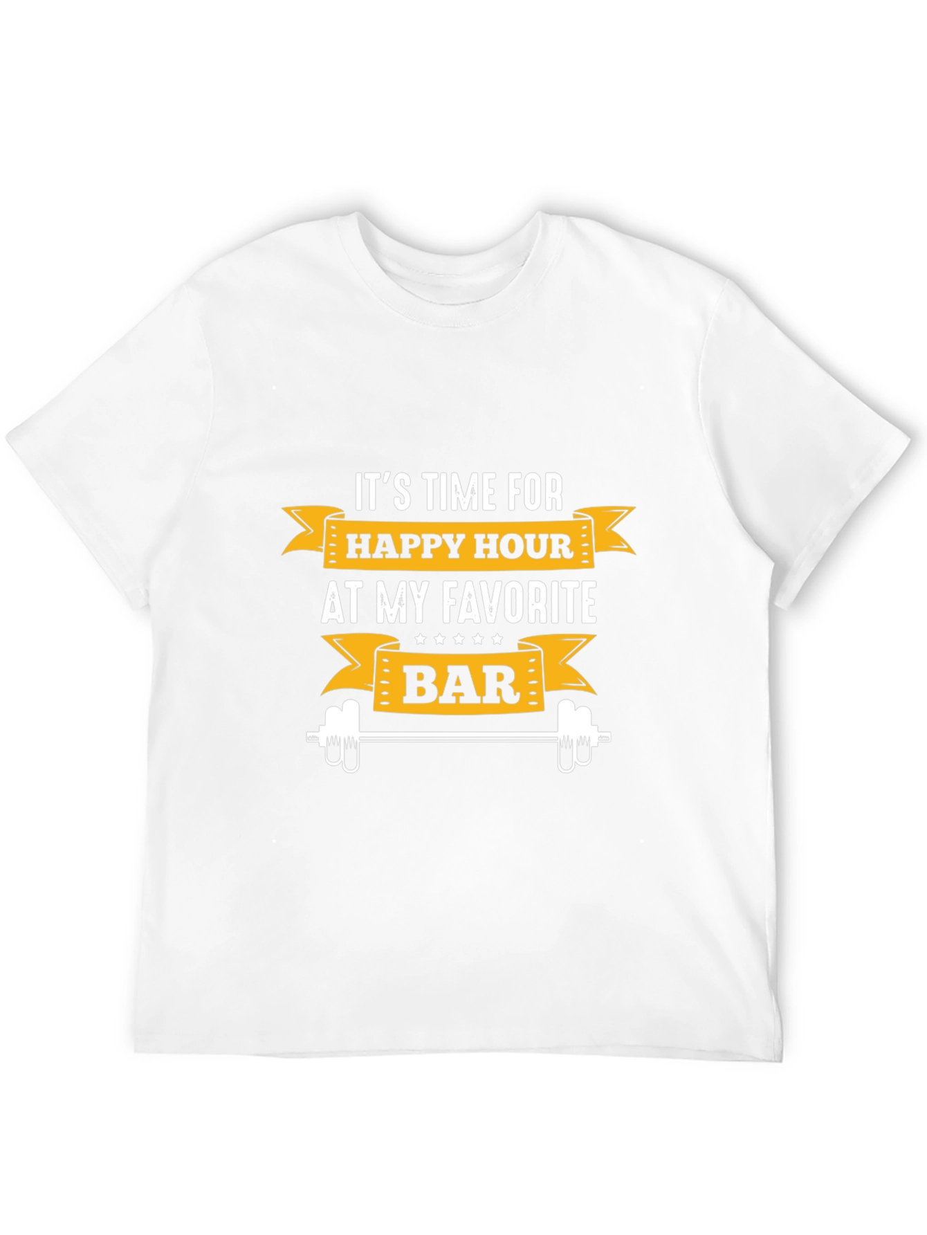 Happy Hour Gym Bar T-Shirt - Mens Fitness Tee