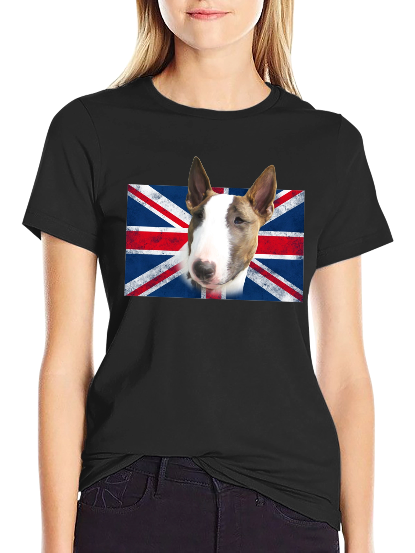 Union Jack Bull Terrier Graphic Tee