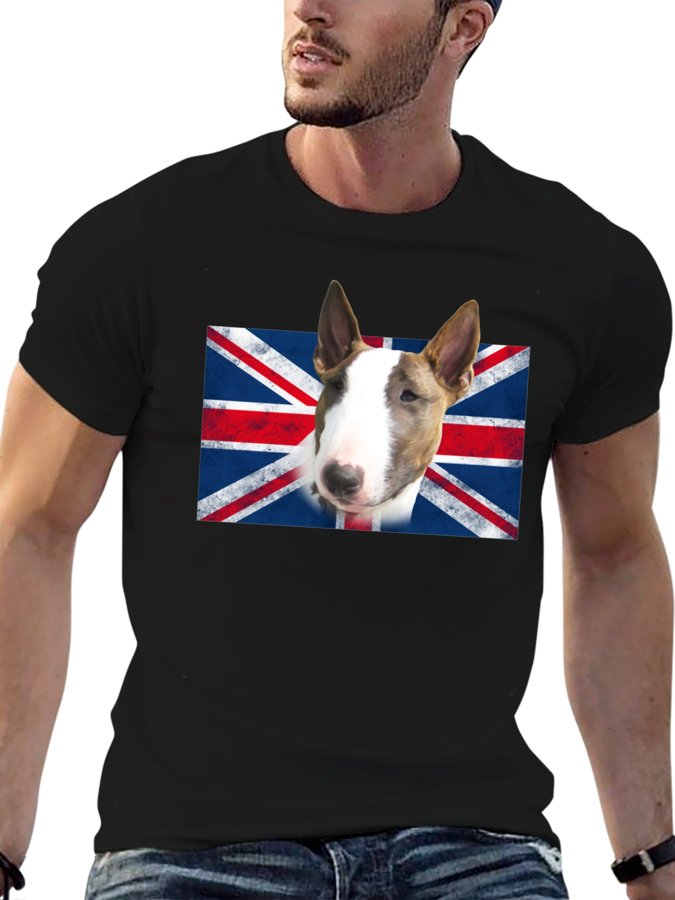 Union Jack Bull Terrier Graphic Tee