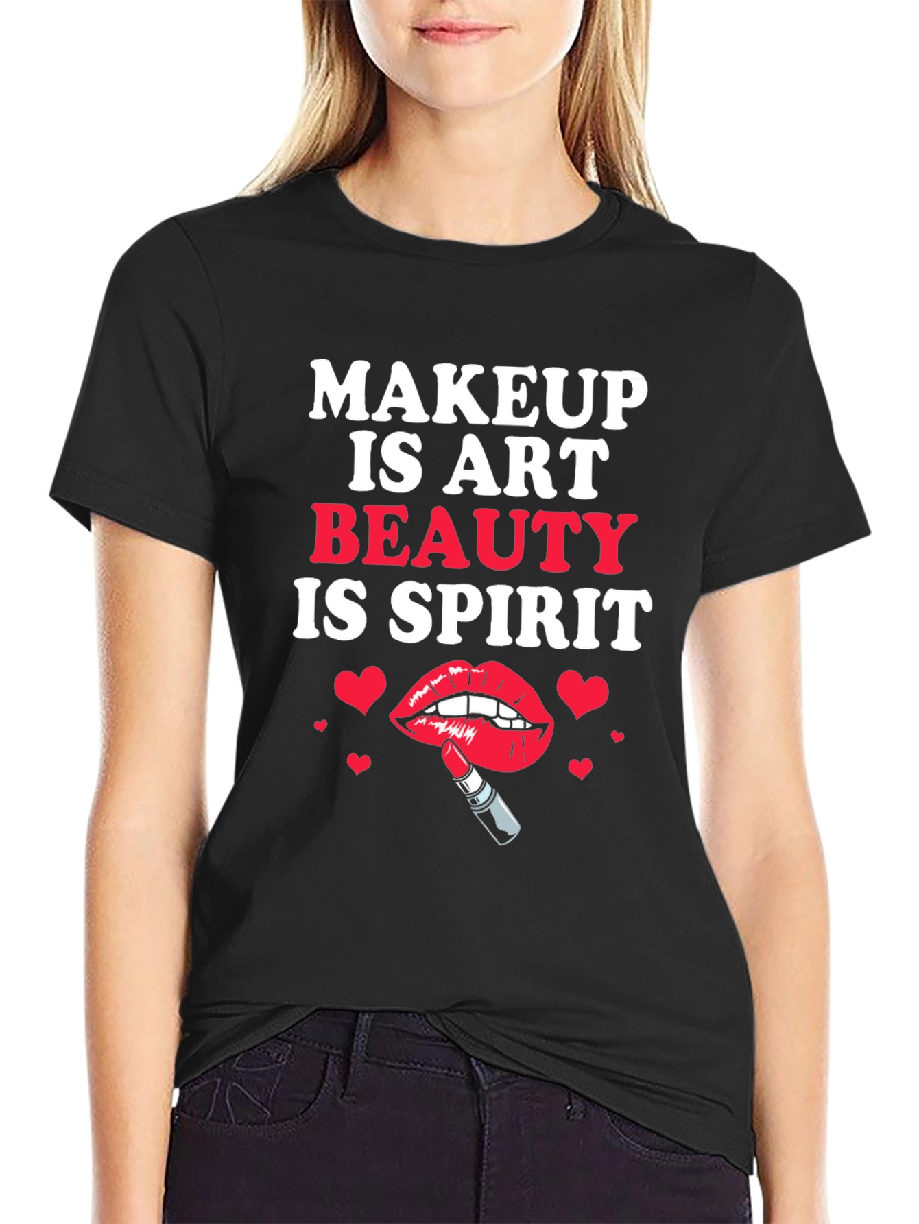 Makeup is Art Beauty is Spirit Graphic Tee
