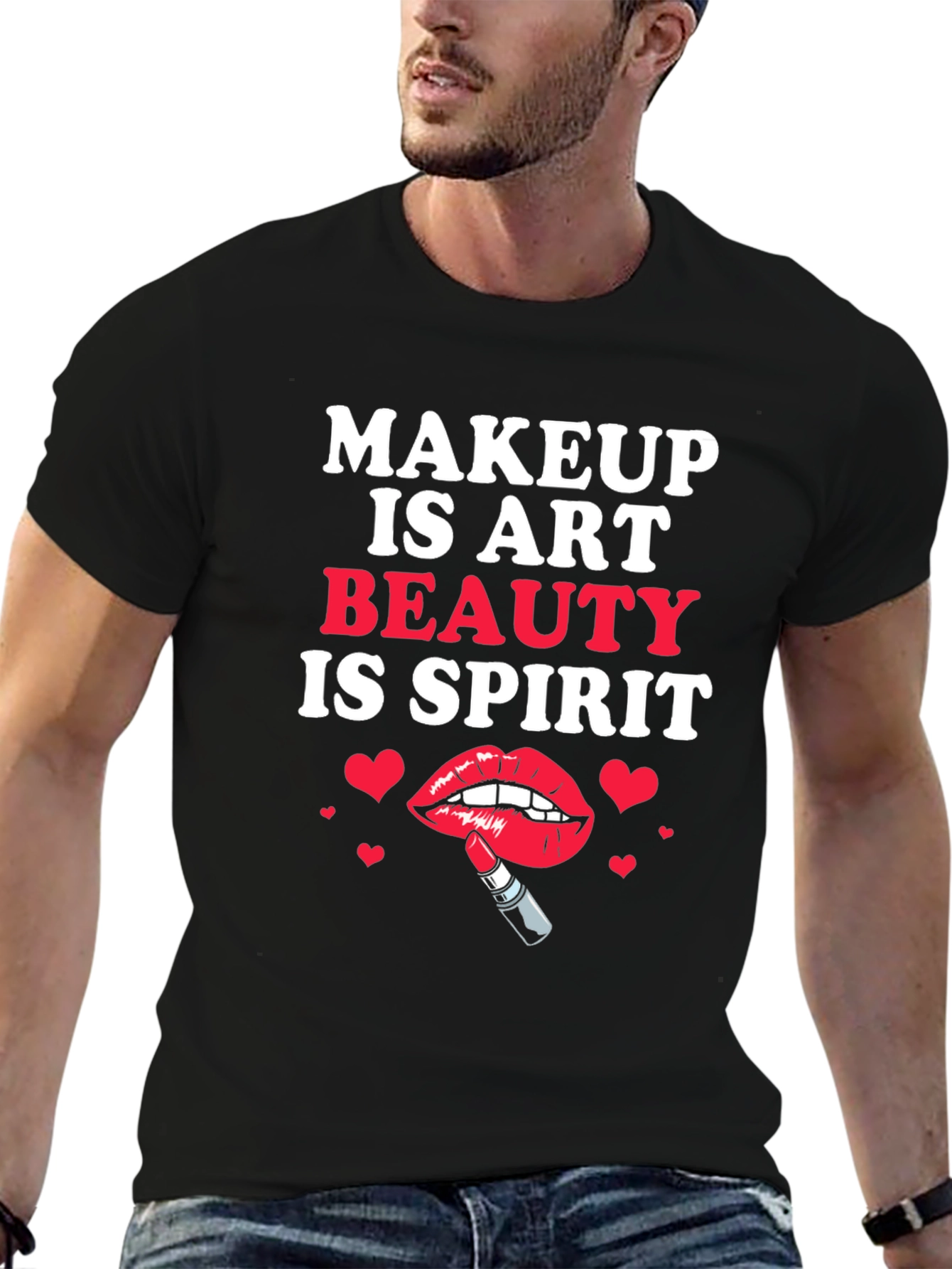 Makeup is Art Beauty is Spirit Graphic Tee