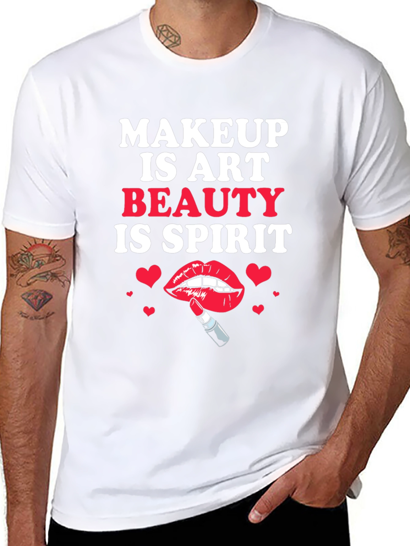 Makeup is Art Beauty is Spirit Graphic Tee