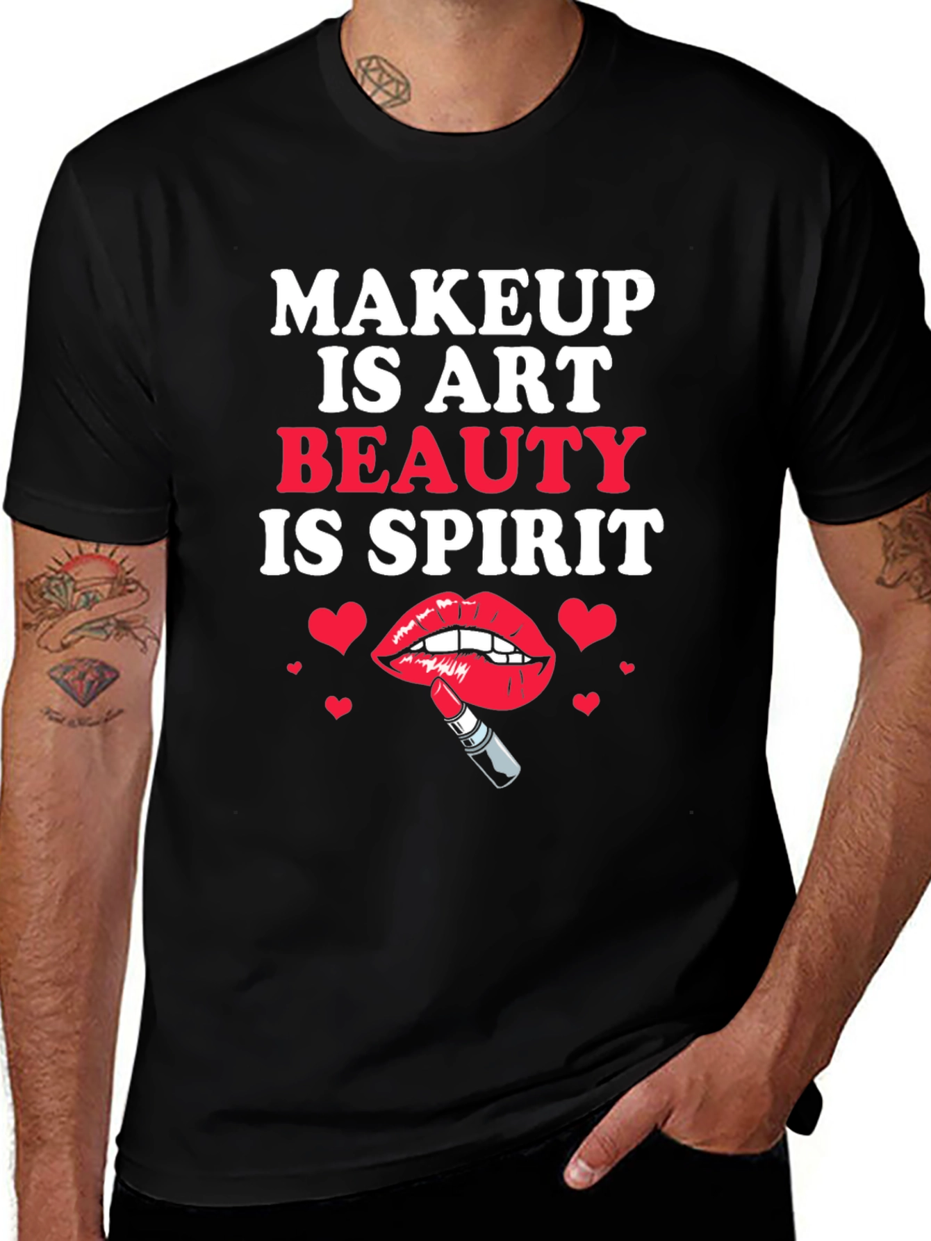 Makeup is Art Beauty is Spirit Graphic Tee