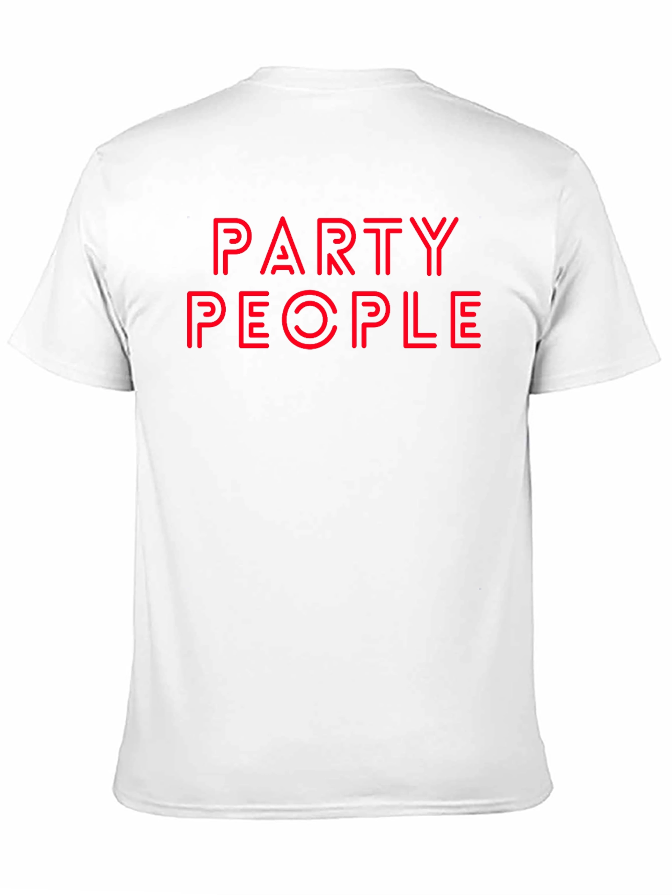 Party People Graphic Tee - Bold Red on Black