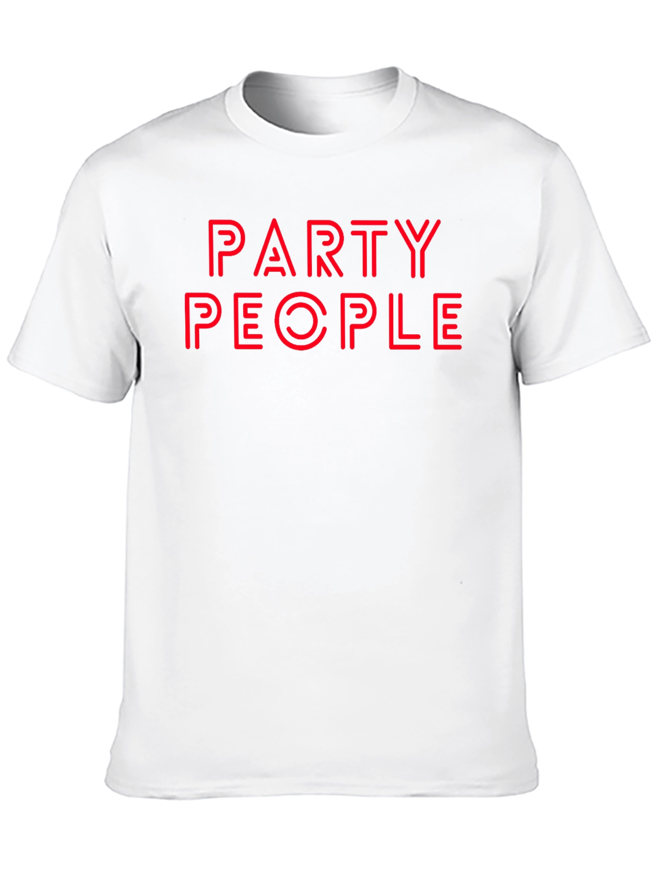 Party People Graphic Tee - Bold Red on Black