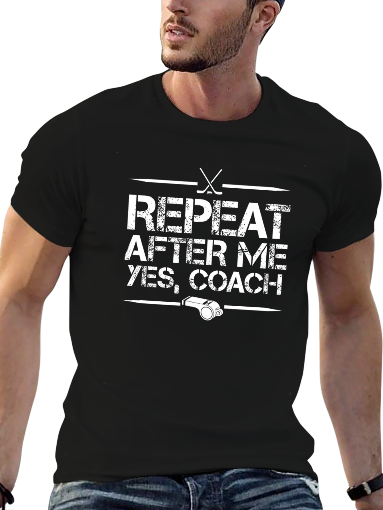Repeat After Me Yes Coach - Funny Hockey T-Shirt