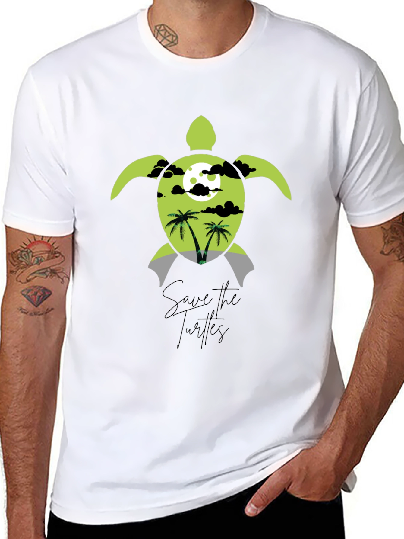 Save the Turtles Graphic T-Shirt