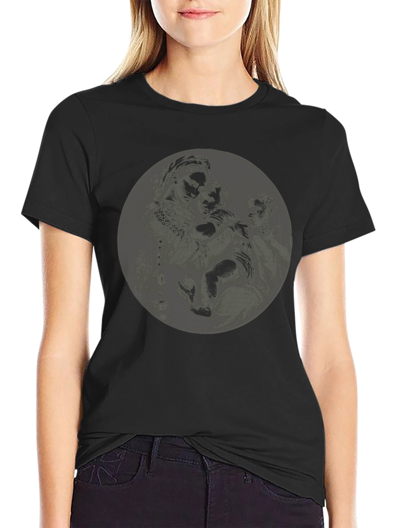Black Graphic Print T-Shirt