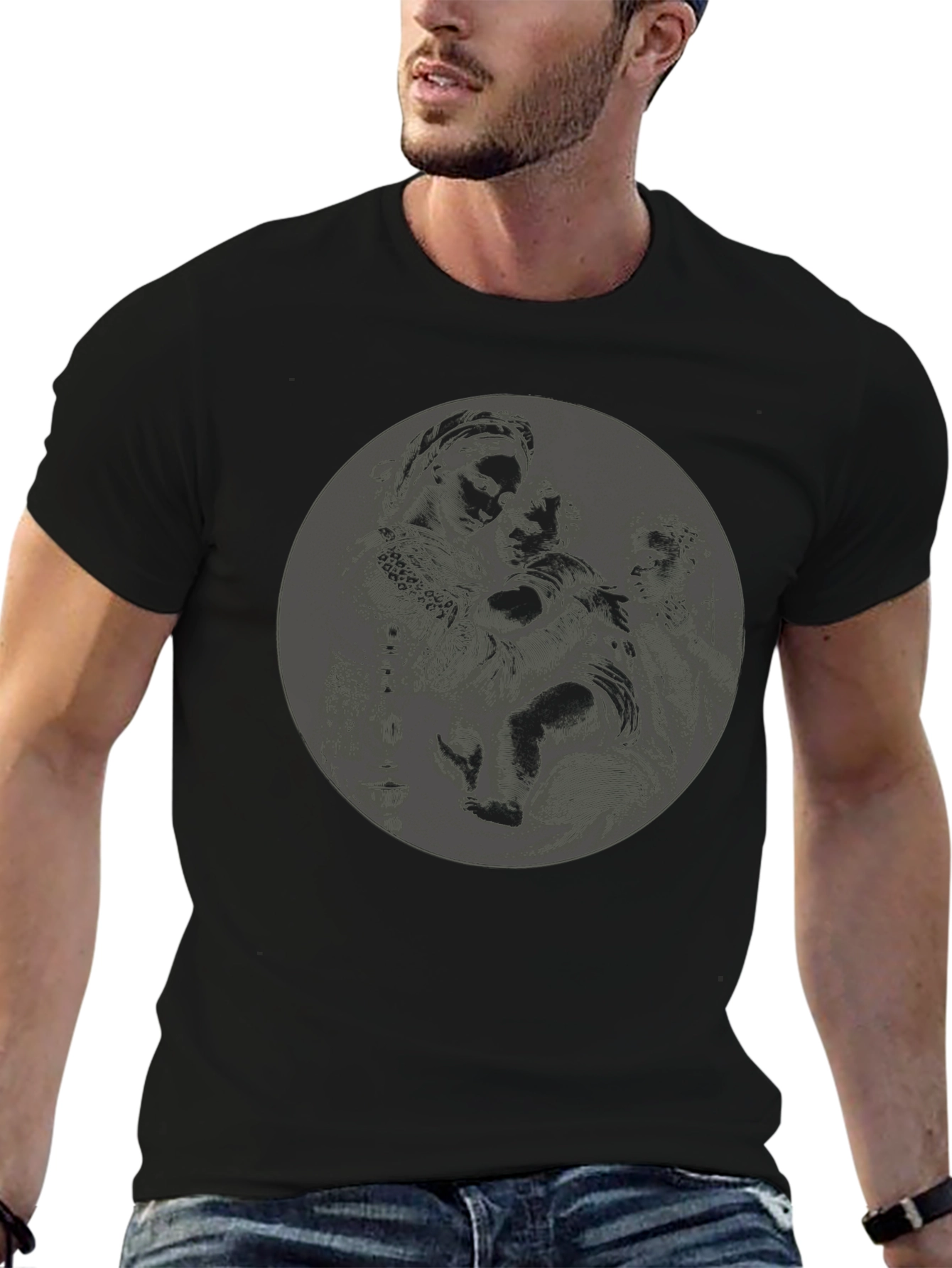 Black Graphic Print T-Shirt