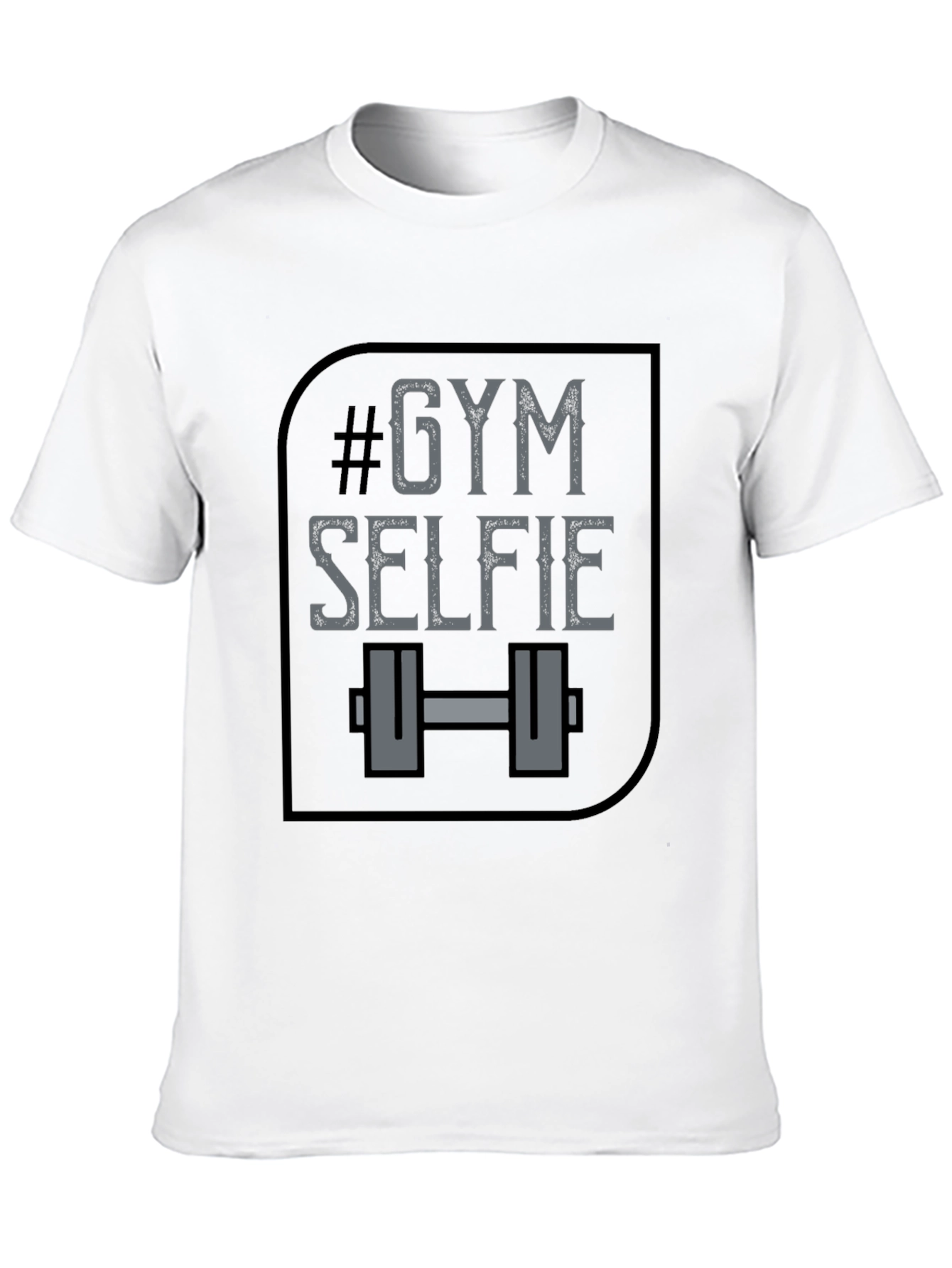 Gym Selfie Graphic Tee - Black