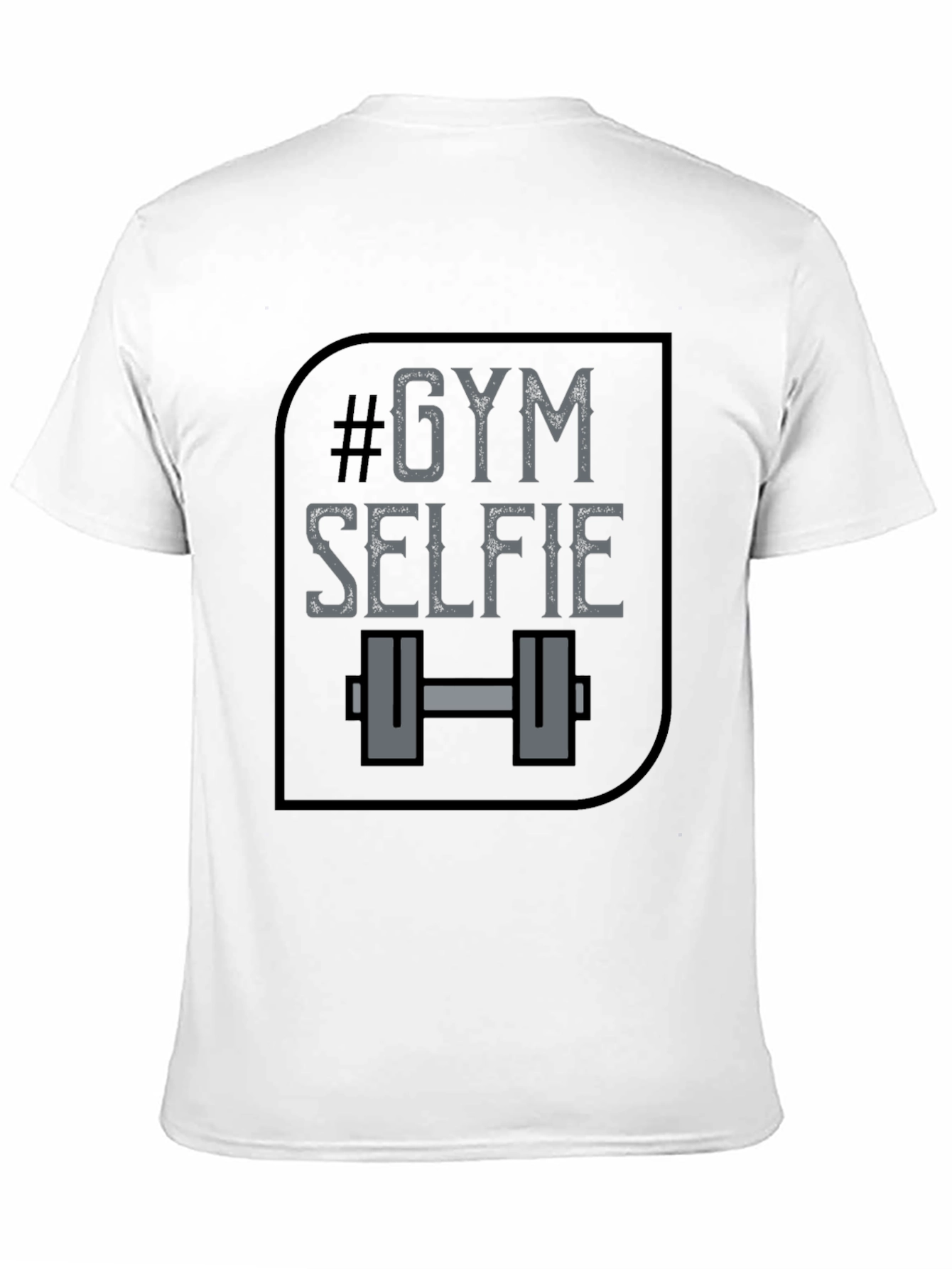 Gym Selfie Graphic Tee - Black