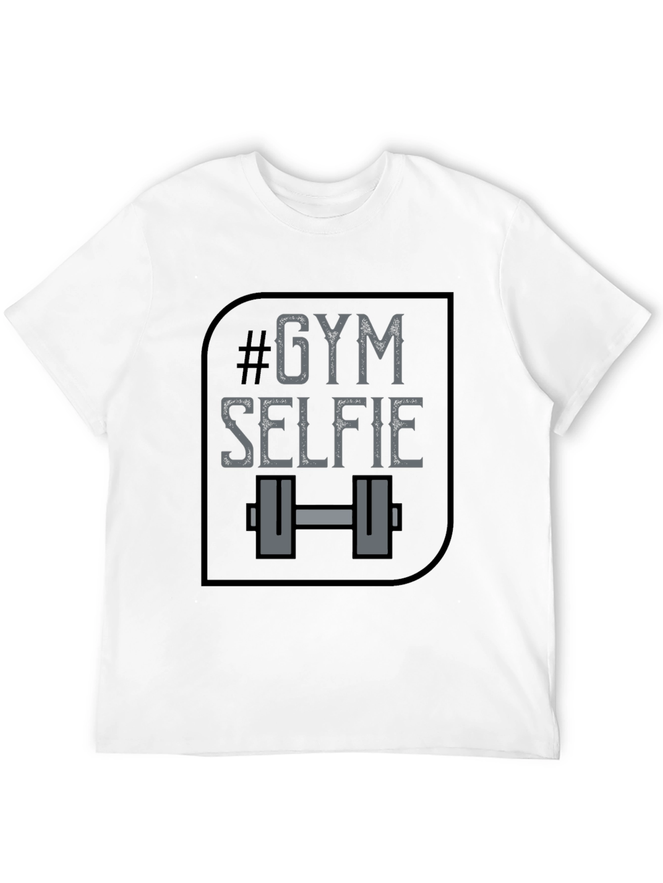 Gym Selfie Graphic Tee - Black