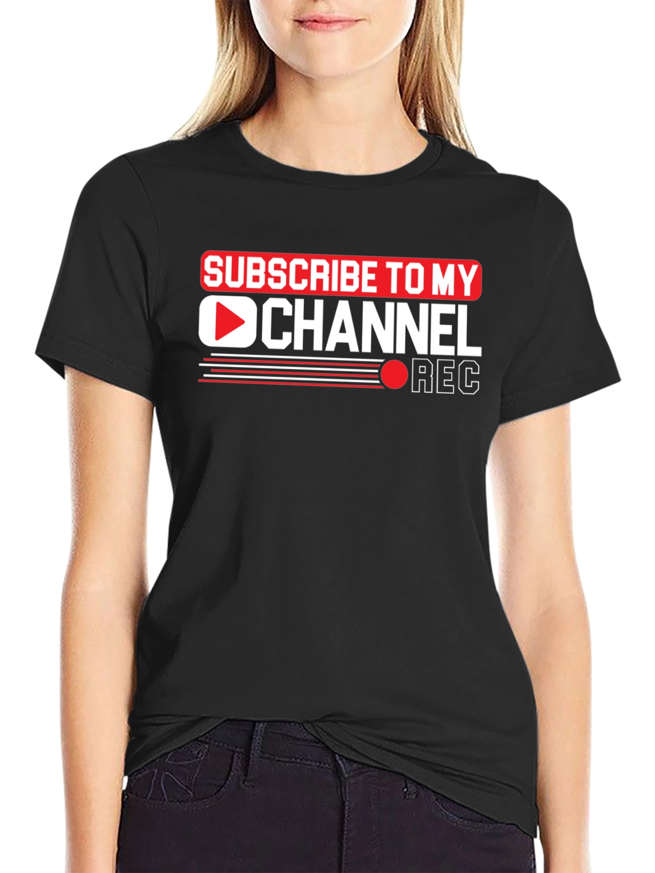 Subscribe to My Channel Black Graphic Tee