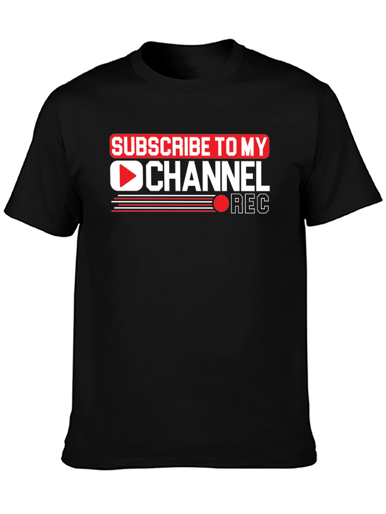 Subscribe to My Channel Black Graphic Tee