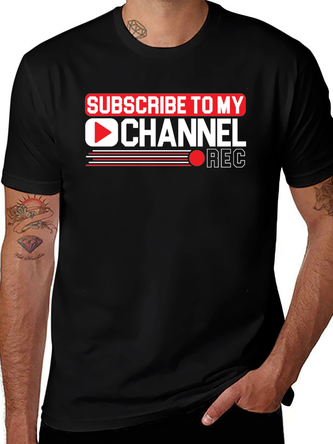 Subscribe to My Channel Black Graphic Tee