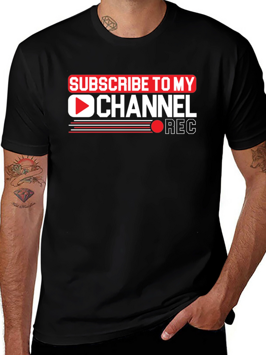 Subscribe to My Channel Black Graphic Tee