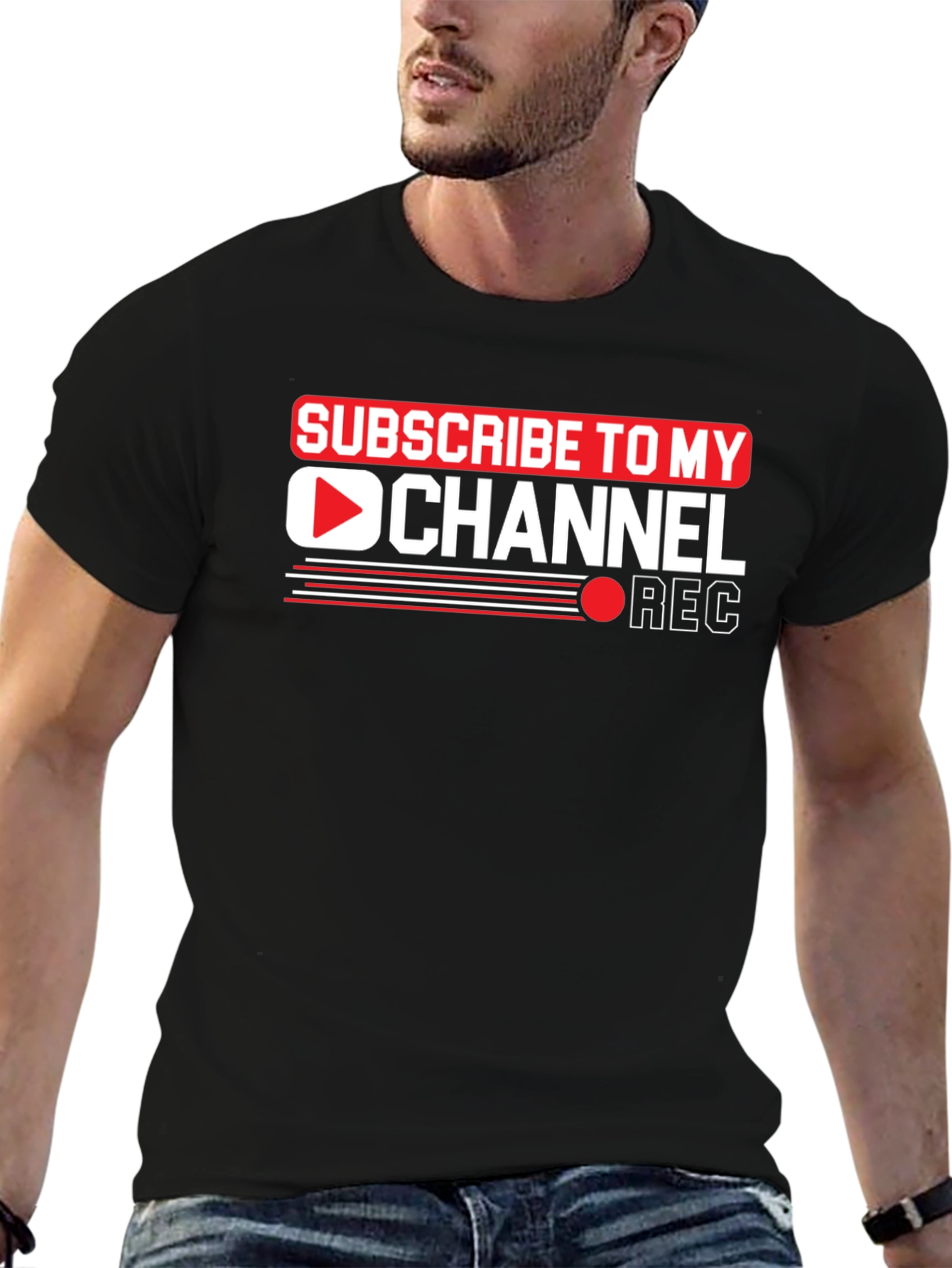 Subscribe to My Channel Black Graphic Tee
