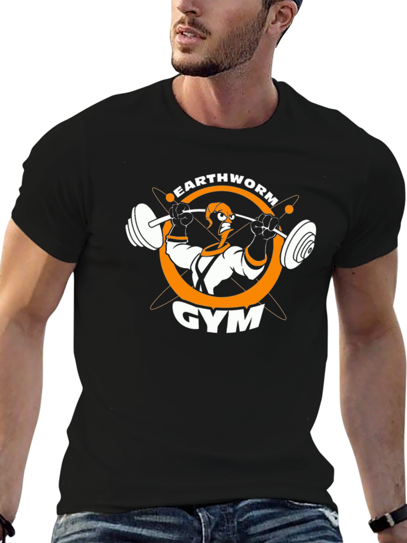Earthworm Jim Gym Black T-Shirt
