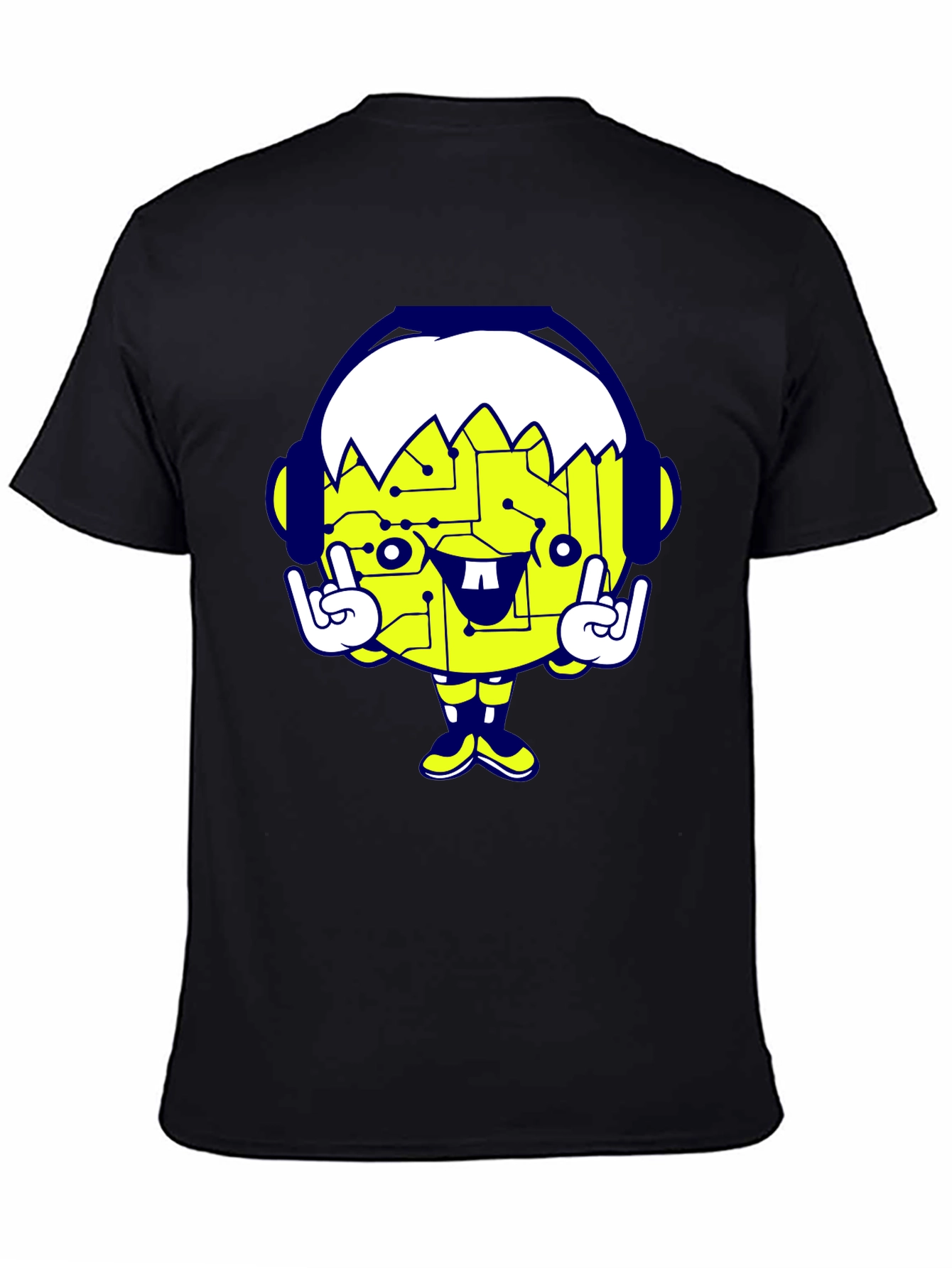 Cool Cartoon Graphic Black T-Shirt