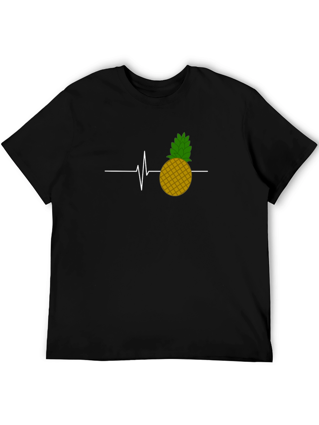Pineapple Heartbeat Graphic Tee - Black