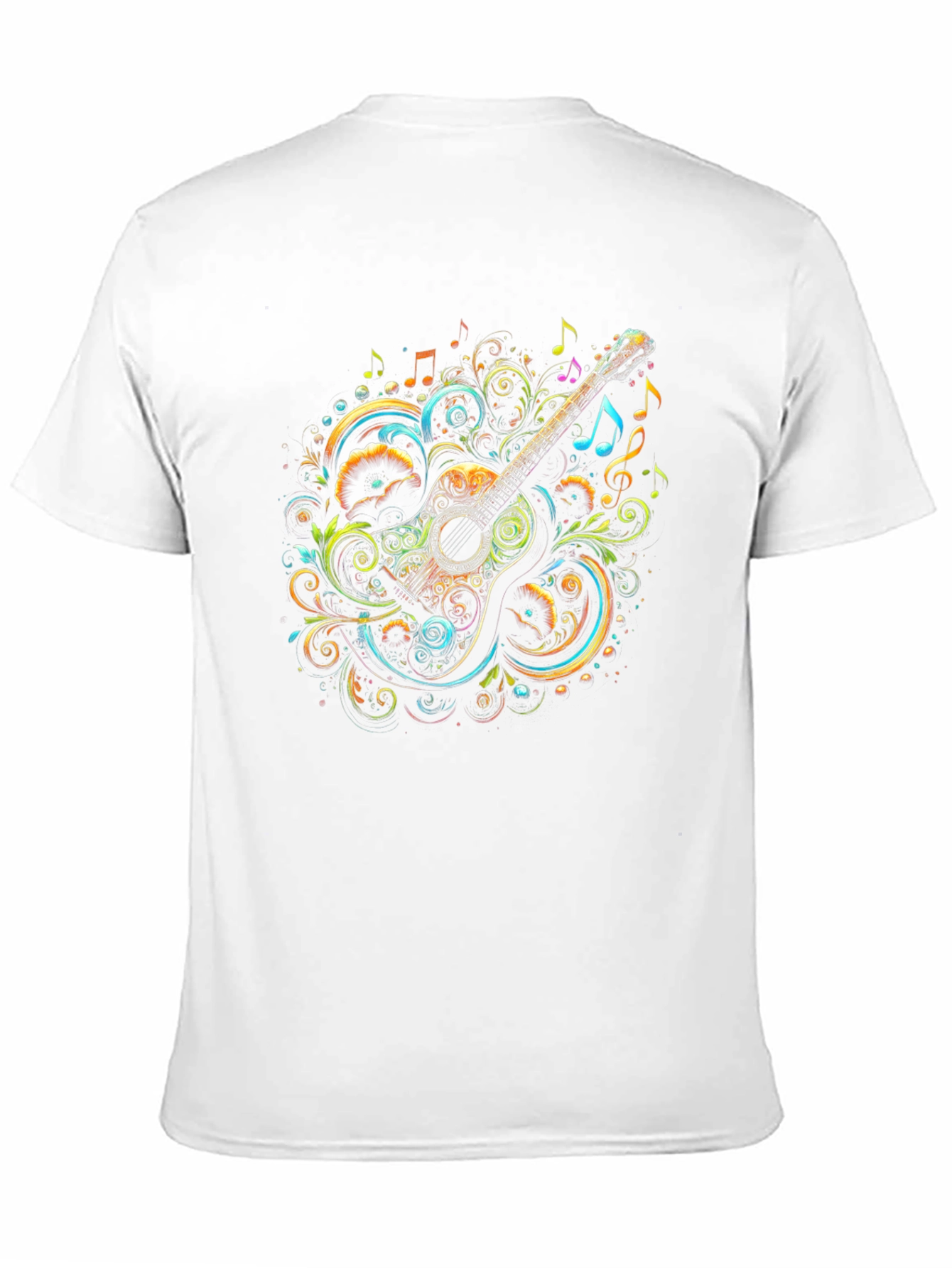 Musical Guitar Graphic Tee - Unique Artistic Design