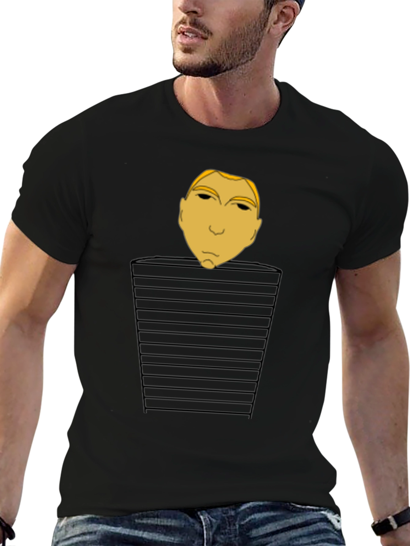 Abstract Face Portrait Graphic T-Shirt