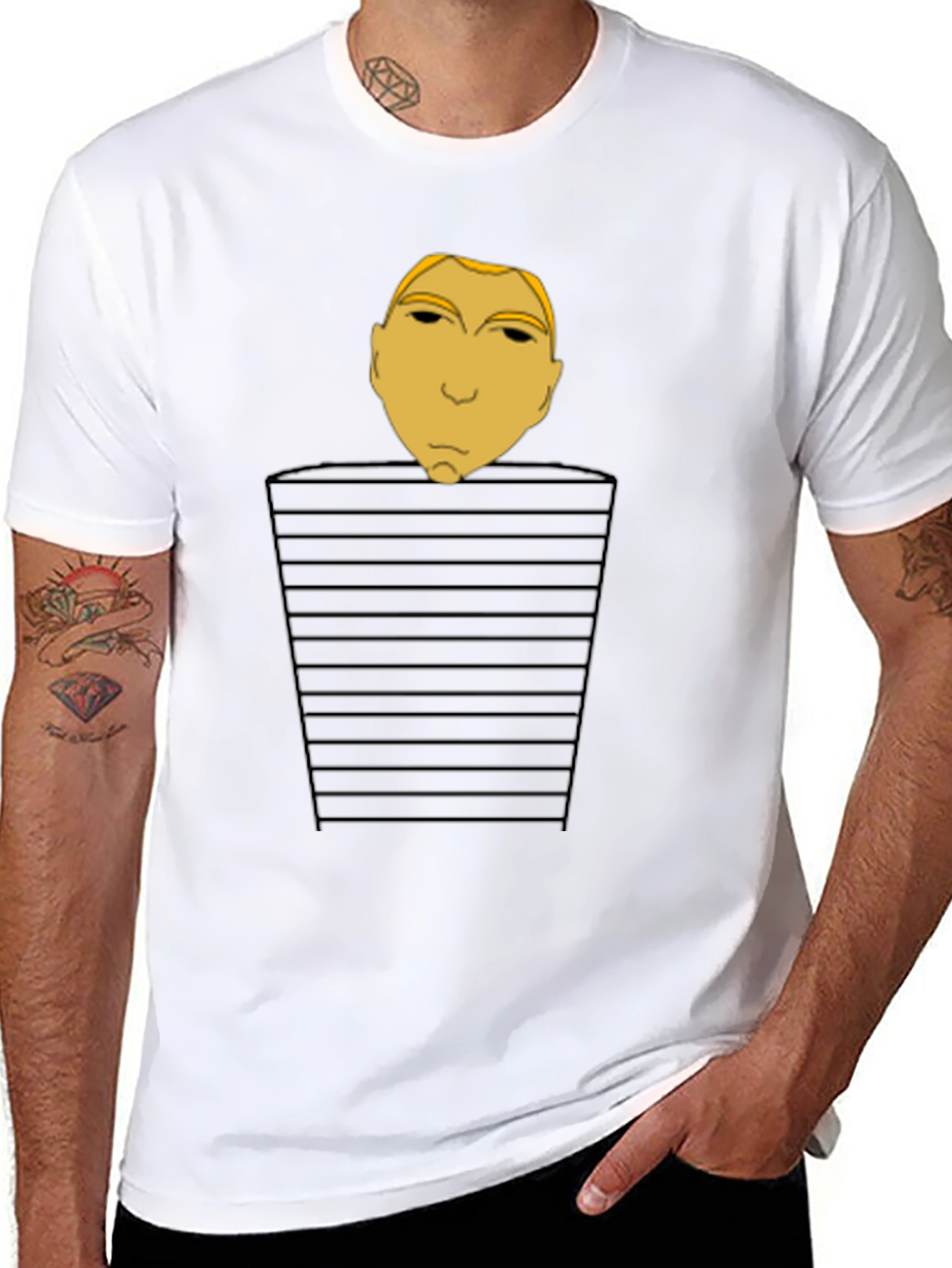 Abstract Face Portrait Graphic T-Shirt