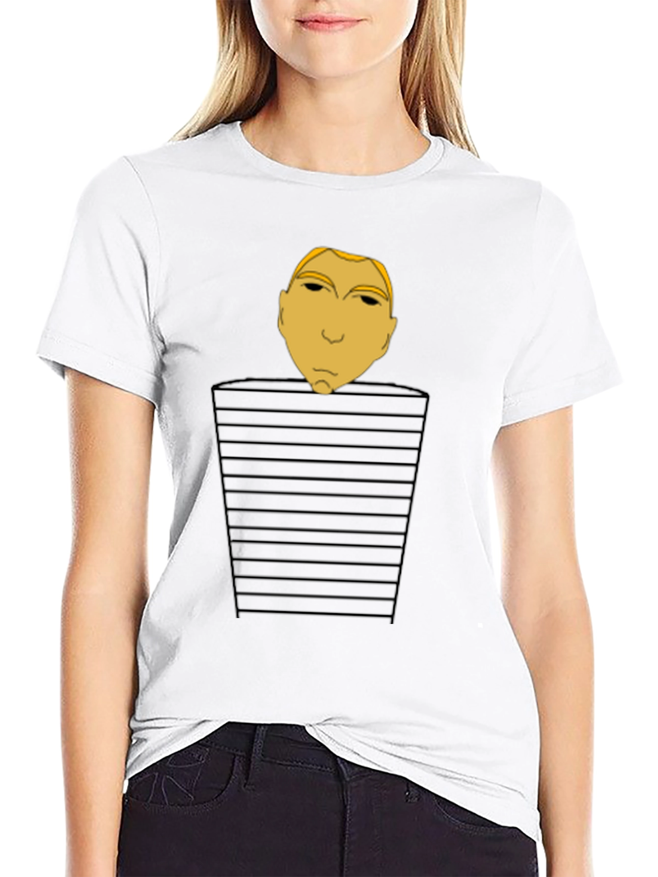 Abstract Face Portrait Graphic T-Shirt