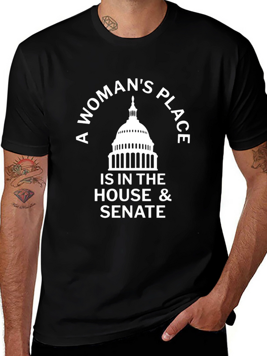 A Womans Place House & Senate Black T-Shirt