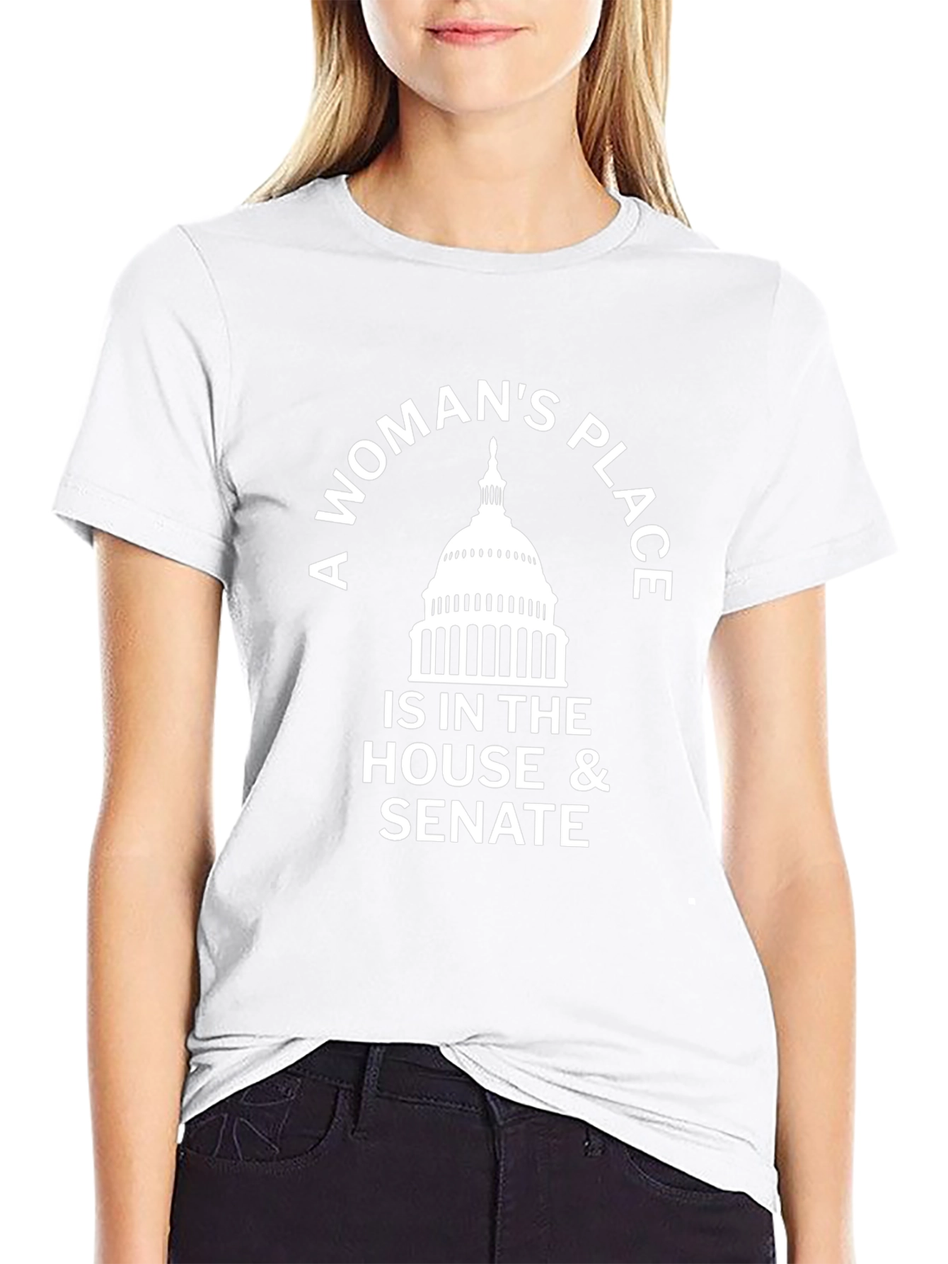 A Womans Place House & Senate Black T-Shirt