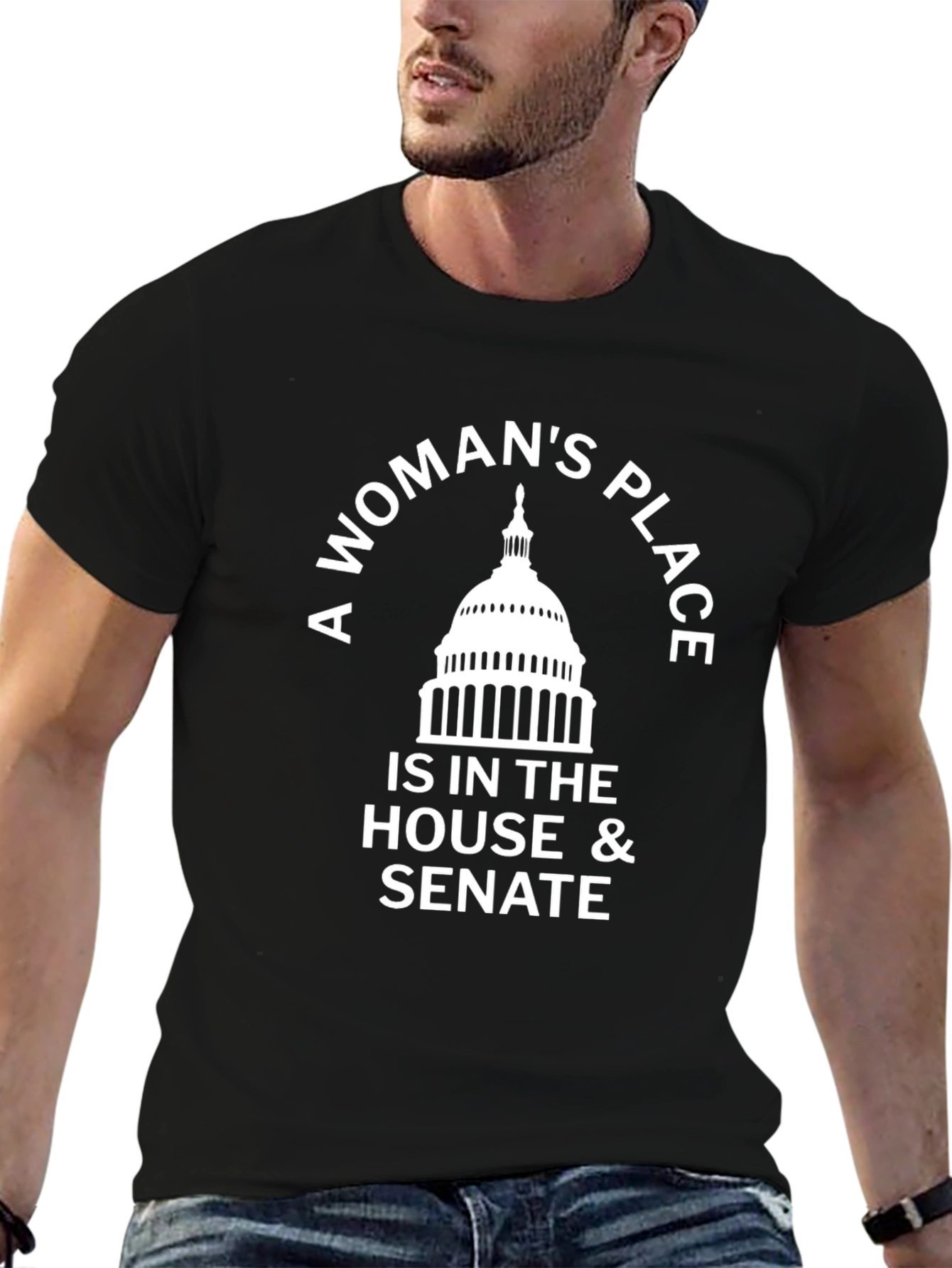 A Womans Place House & Senate Black T-Shirt